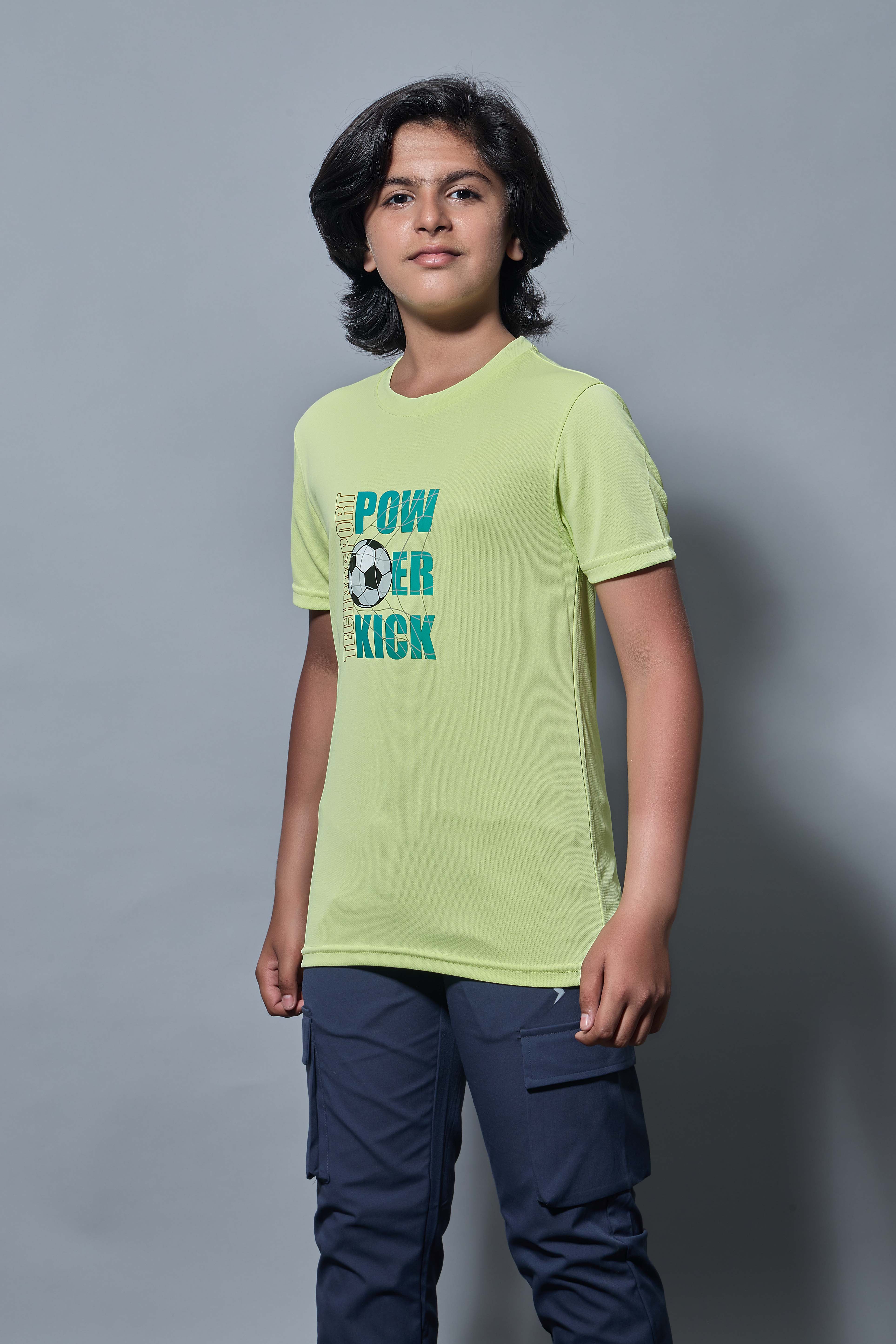 Boys Printed Slim Fit Round Neck Sports T-shirt with TECHNOCOOL+ - Image 4