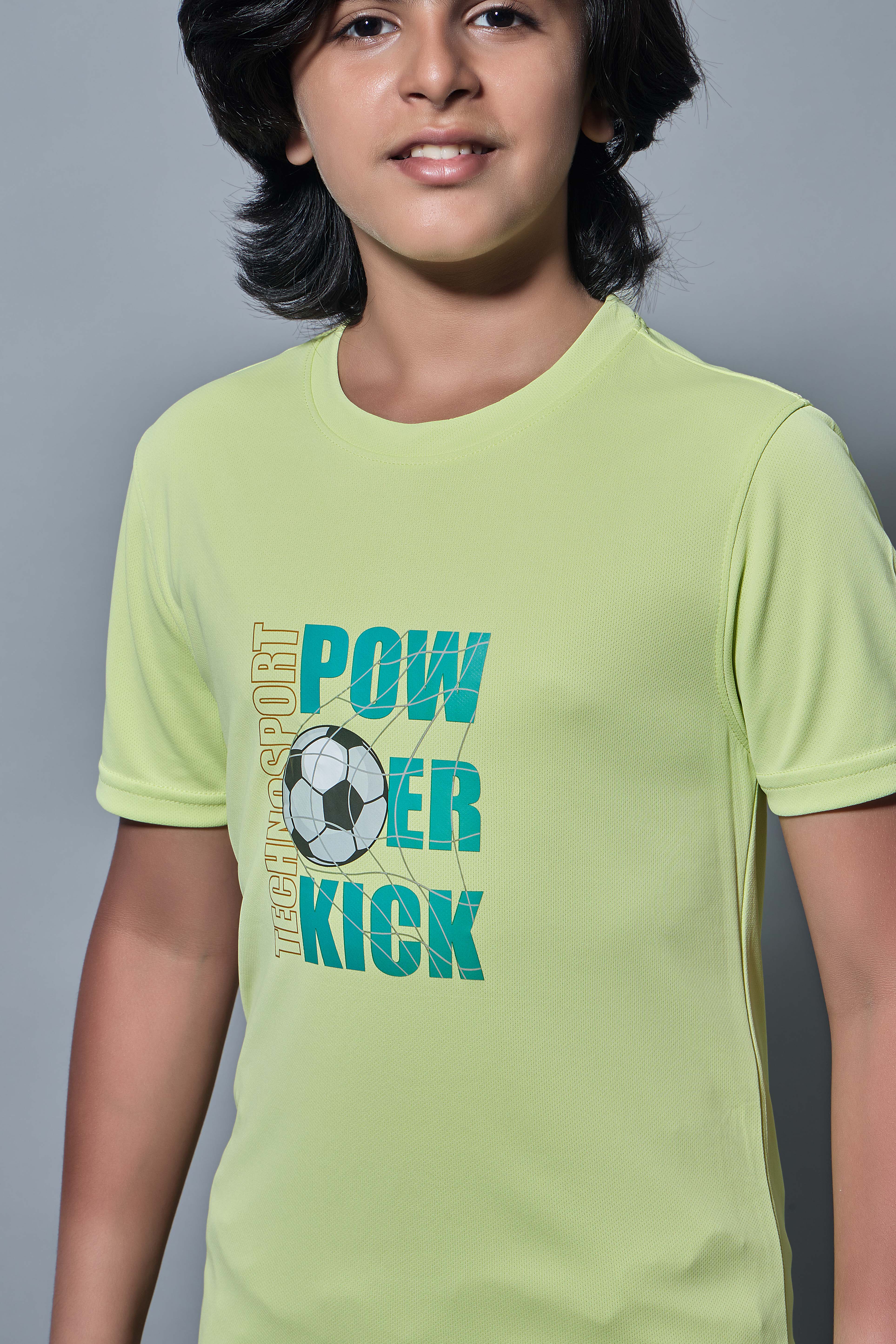 Boys Printed Slim Fit Round Neck Sports T-shirt with TECHNOCOOL+ - Image 5