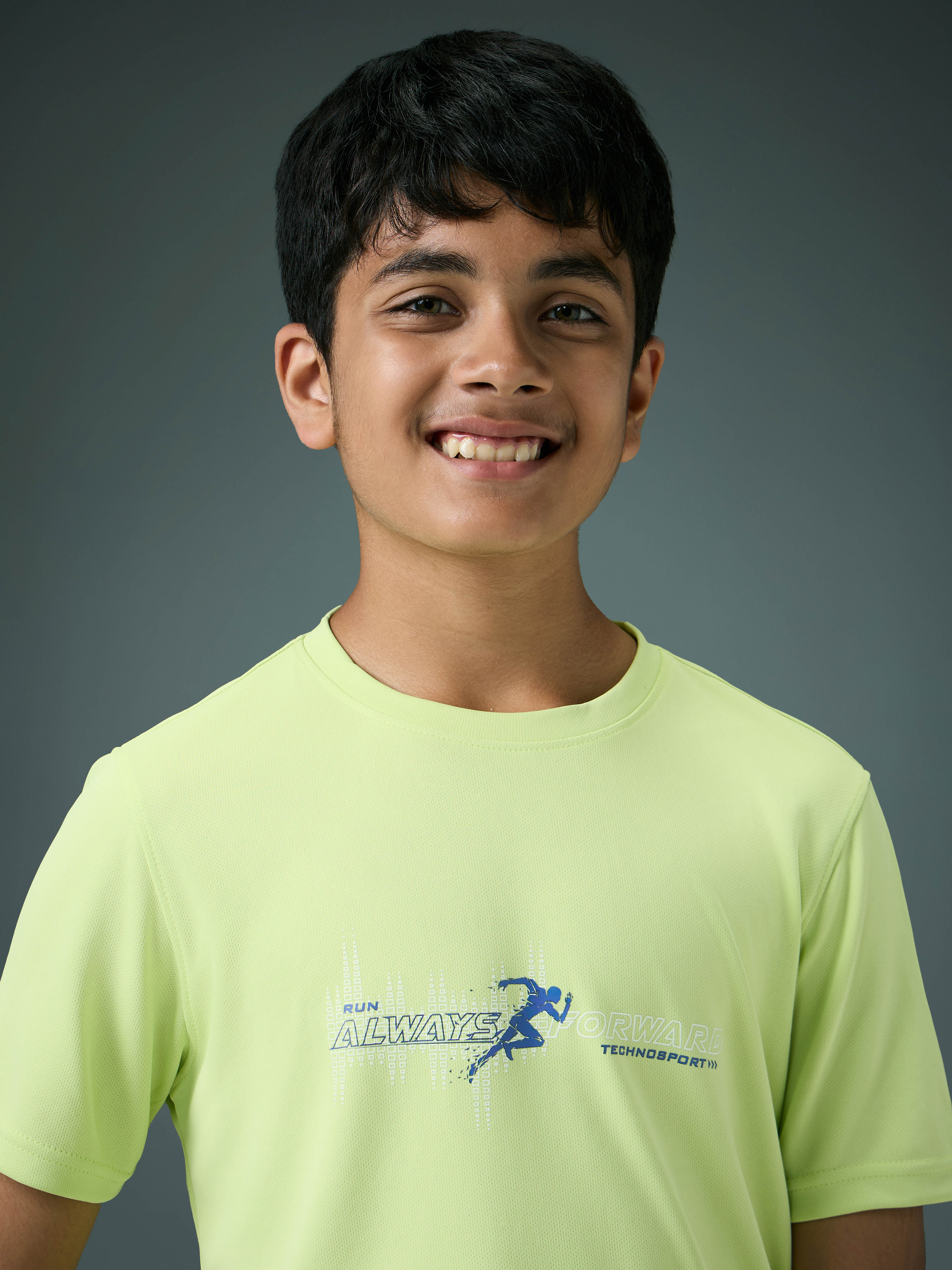 Boys Printed Slim Fit Round Neck Sports T-shirt with TECHNOCOOL+ - Image 6