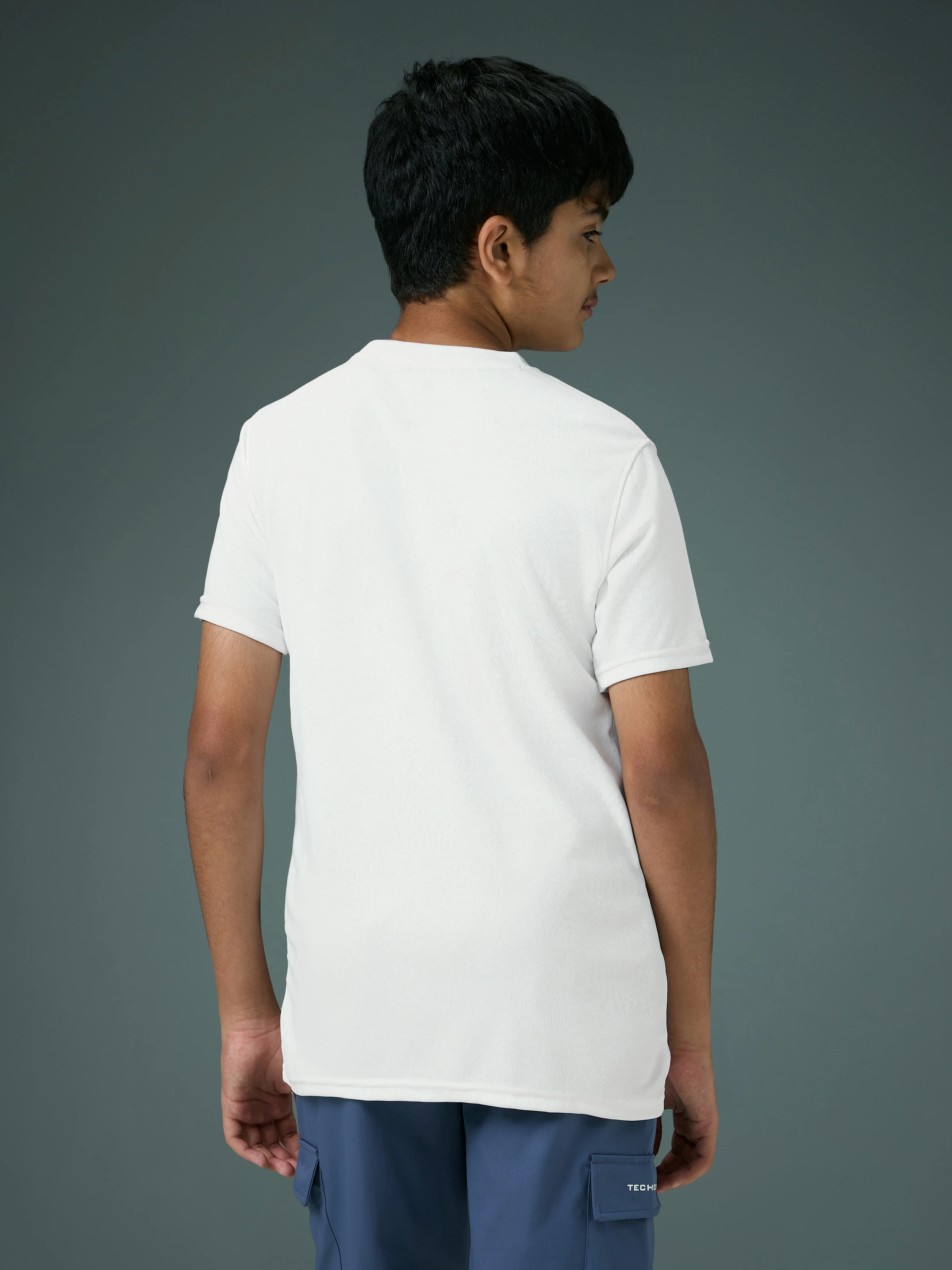 Boys Printed Slim Fit Round Neck Sports T-shirt with TECHNOCOOL+ - Image 3