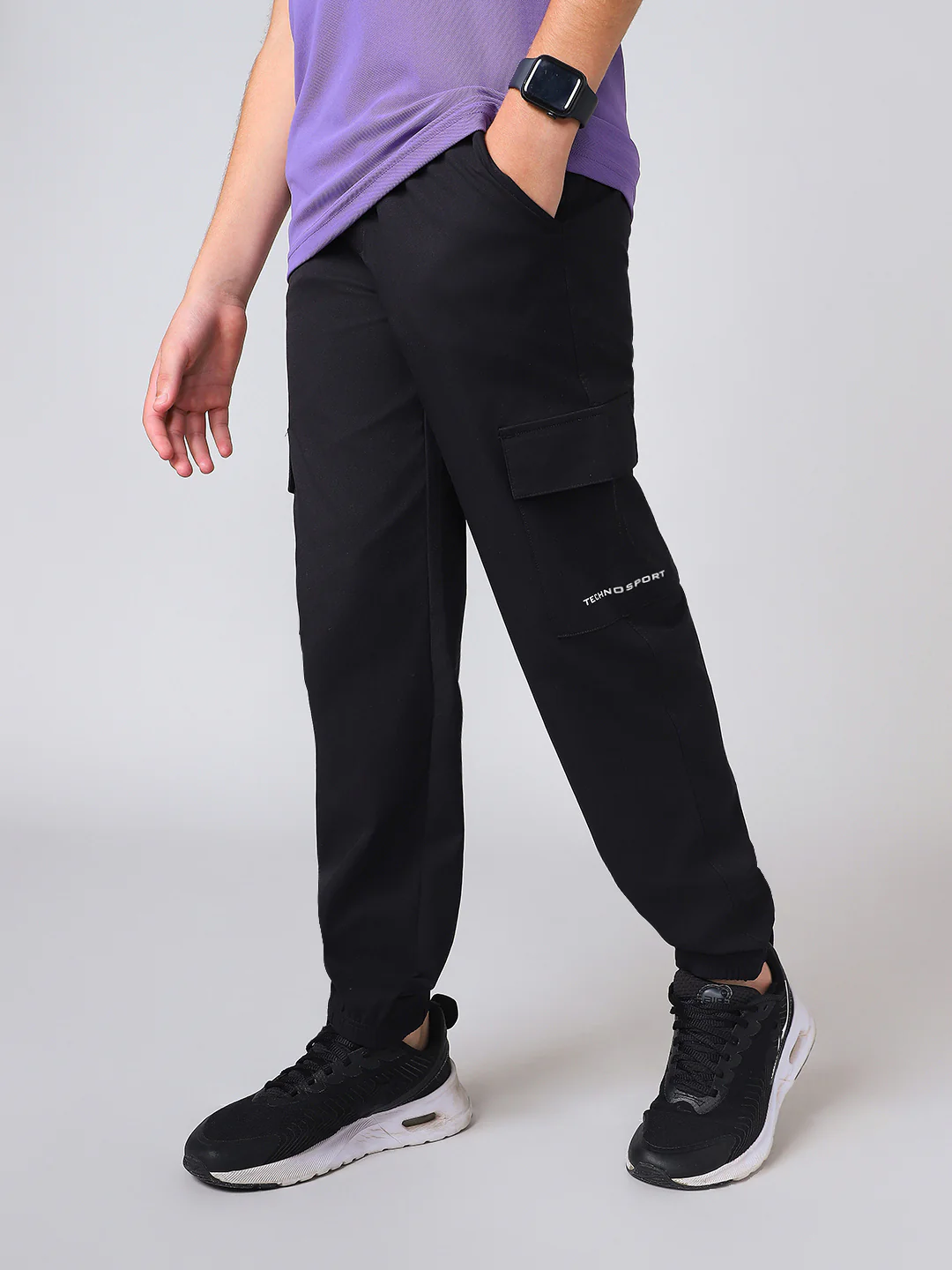 Boys Regular Fit Cargo Joggers with TS FLEXI - Image 3