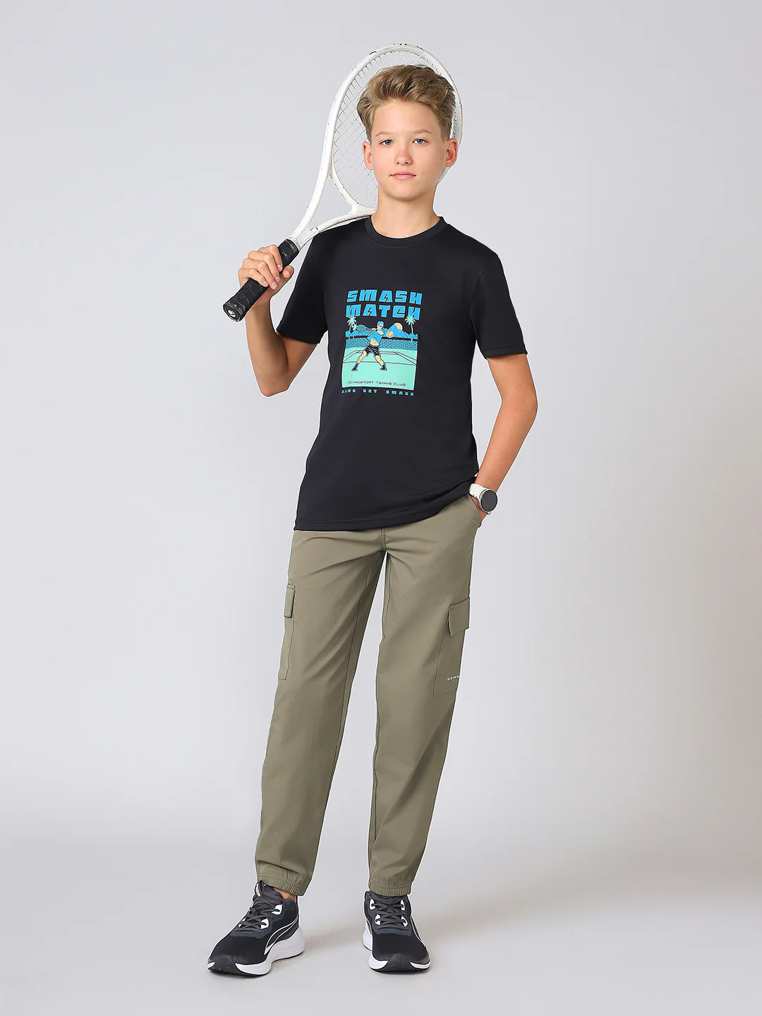 Boys Regular Fit Cargo Joggers with TS FLEXI - Image 5