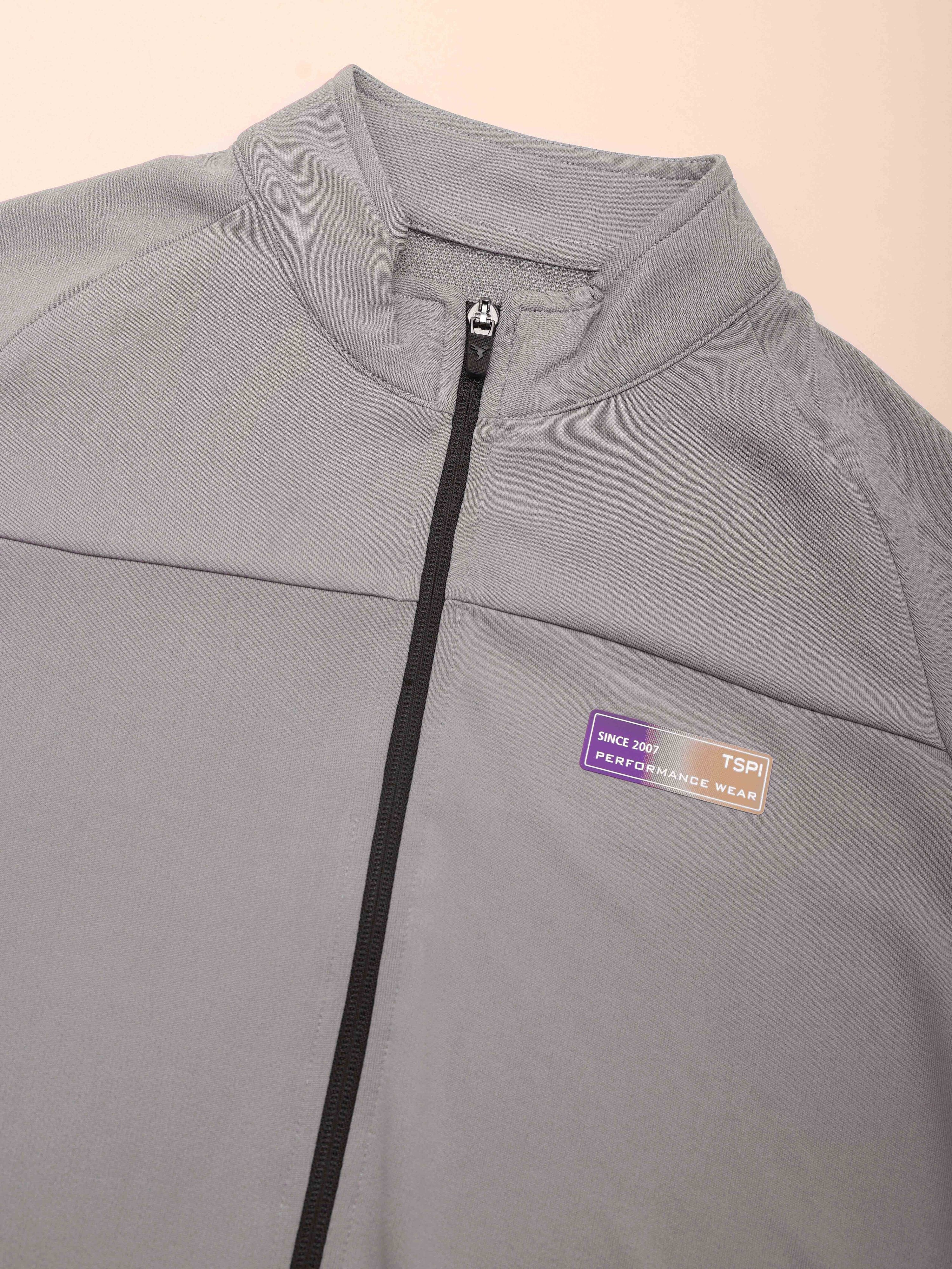 Boys Slim Fit Mock Neck Sports Jacket with TECHNO DRY - Image 7