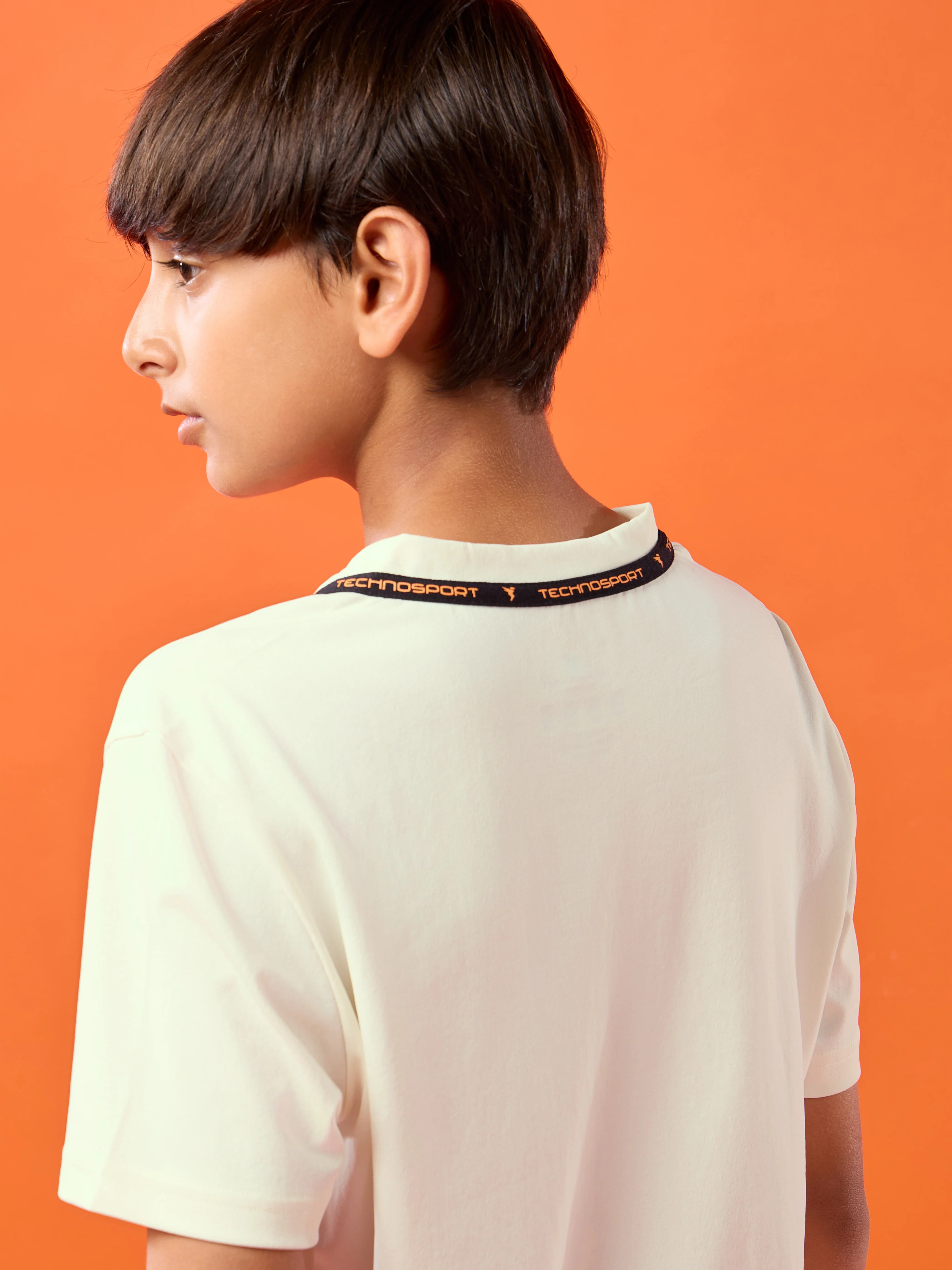 Boys Slim Fit Typography Printed Round Neck Sports T-shirt with COTFLEX - Image 7