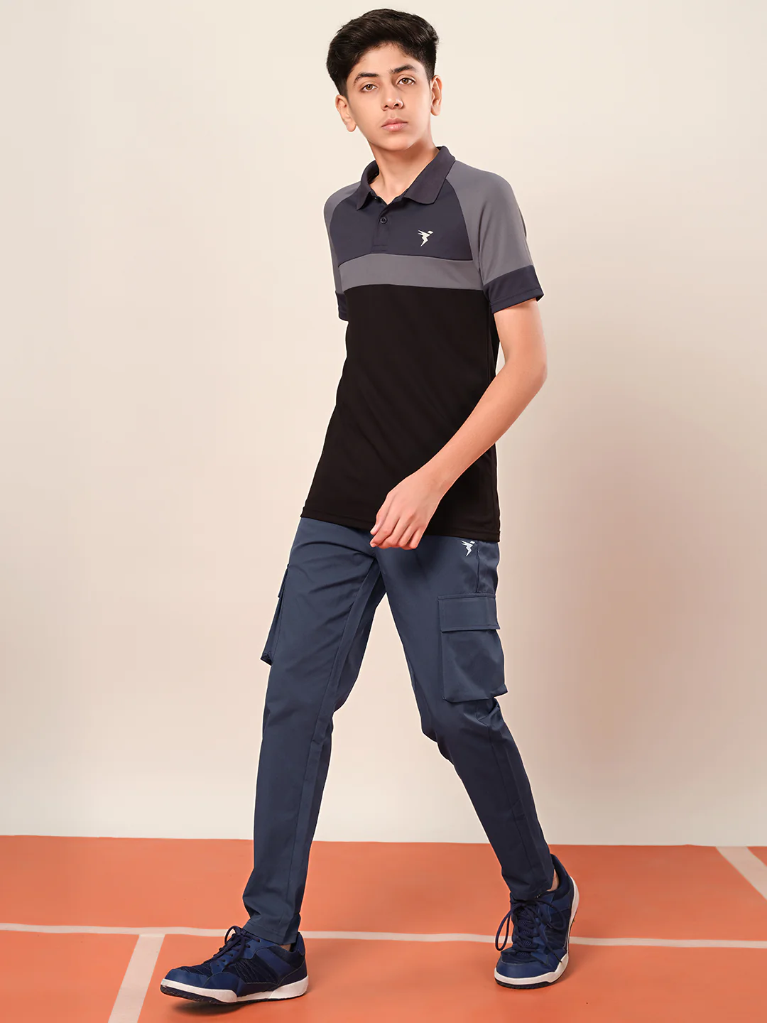 Boys Solid Regular Fit Cargo Trackpants with TS FLEXI - Image 5