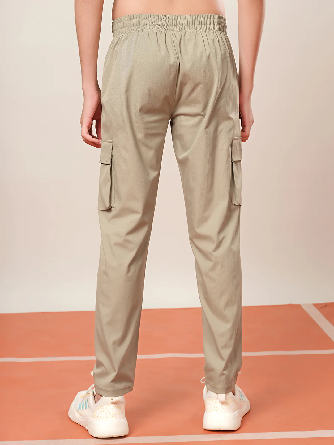 Boys Solid Regular Fit Cargo Trackpants with TS FLEXI - Image 3