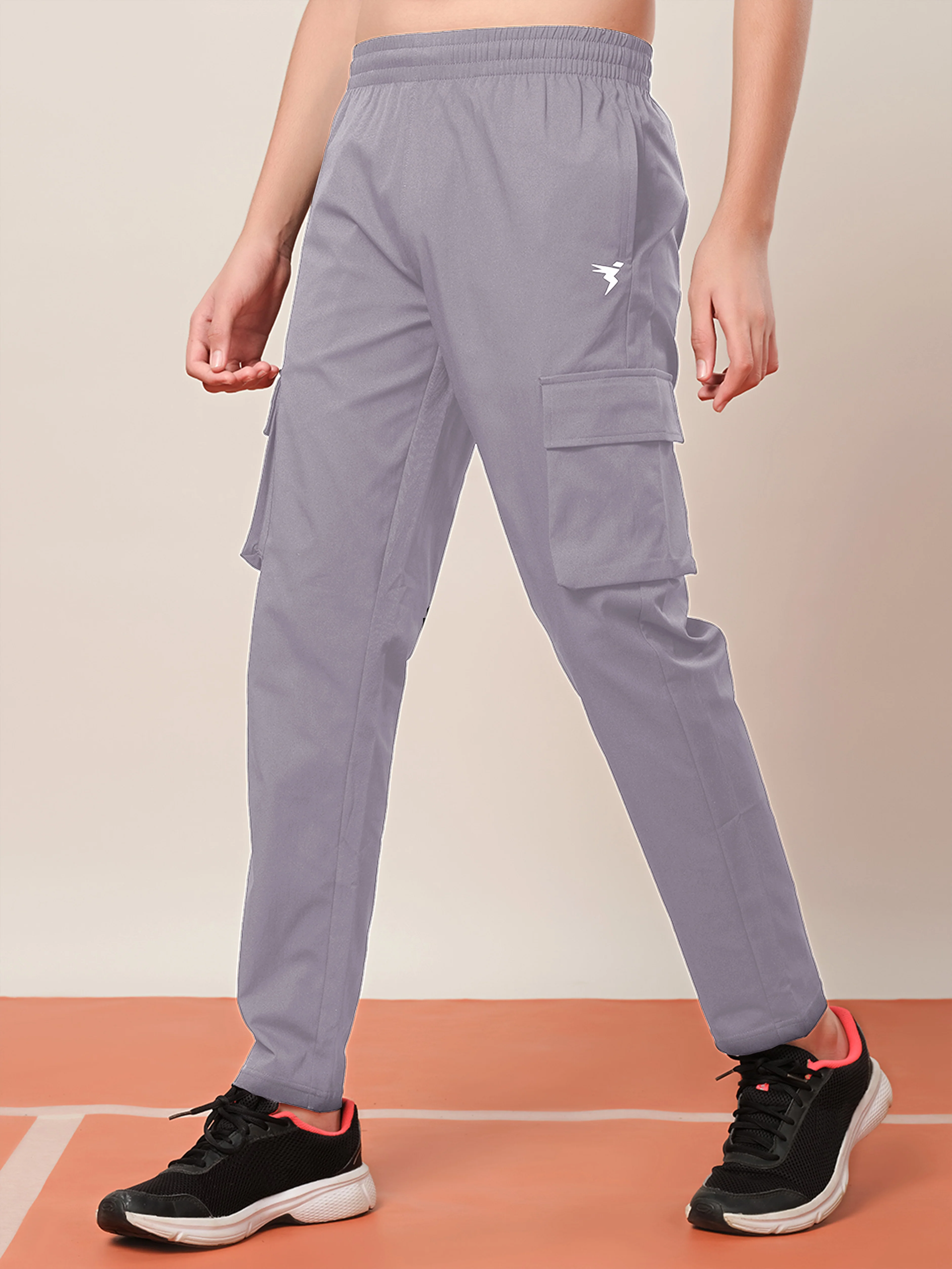 Boys Solid Regular Fit Cargo Trackpants with TS FLEXI - Image 3