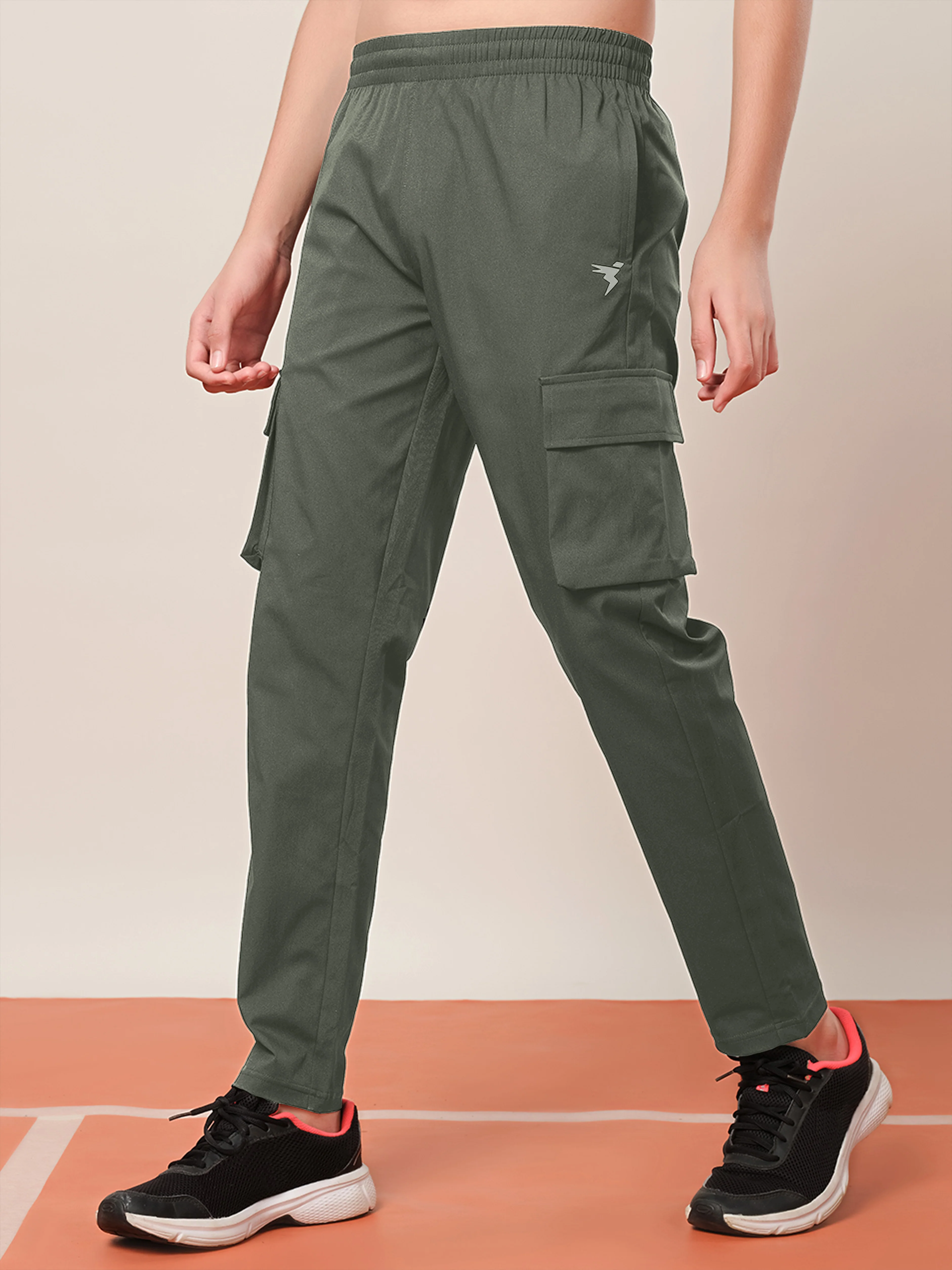 Boys Solid Regular Fit Cargo Trackpants with TS FLEXI - Image 3