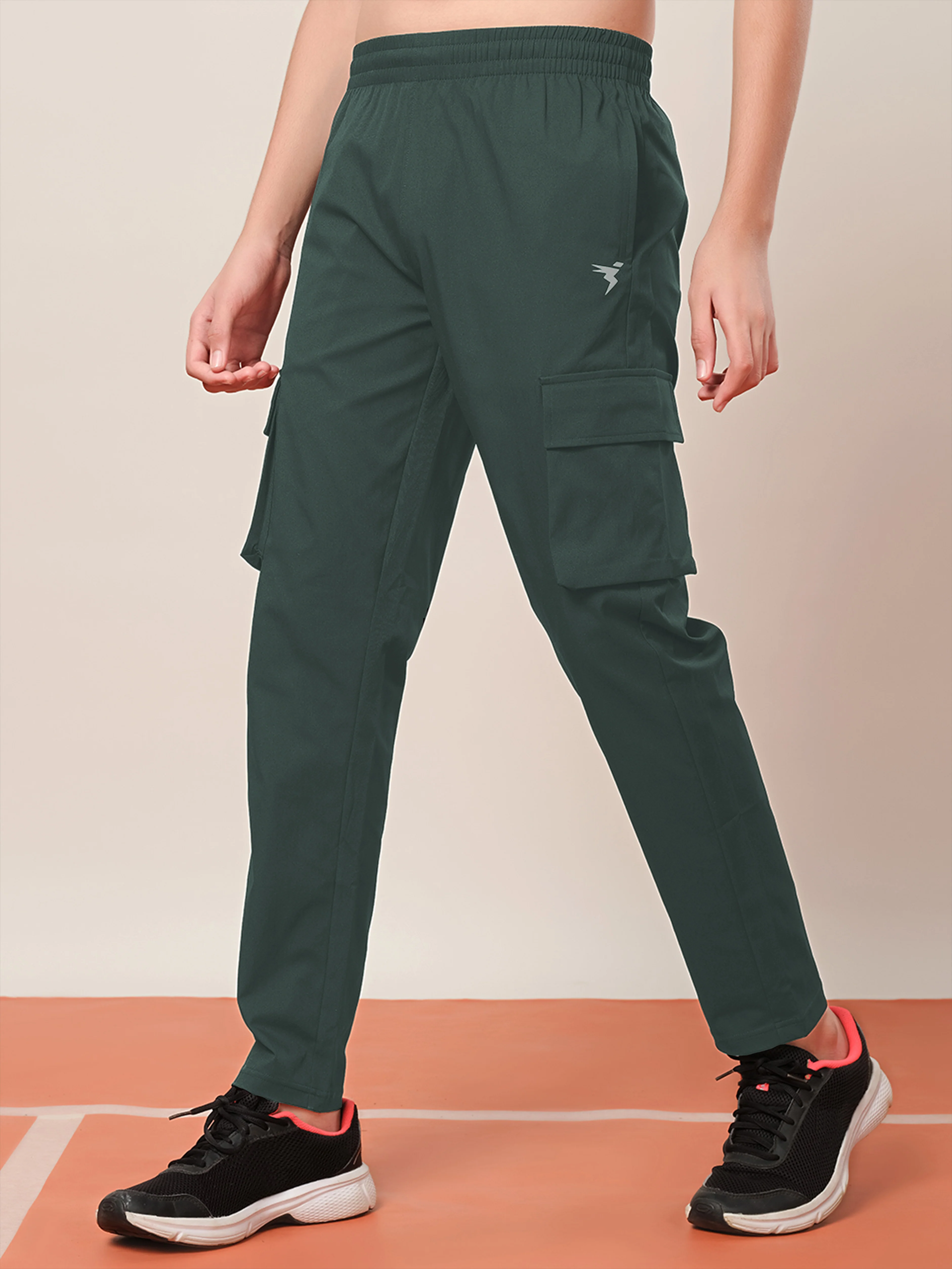 Boys Solid Regular Fit Cargo Trackpants with TS FLEXI - Image 3