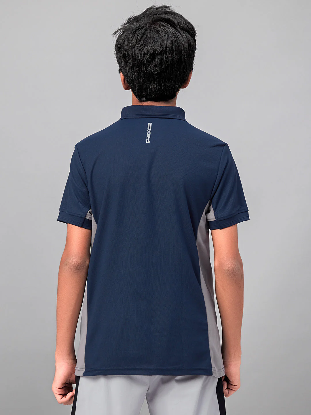 Boys Solid Slim Fit Polo Sports T-shirt with MATPIQ - Image 2
