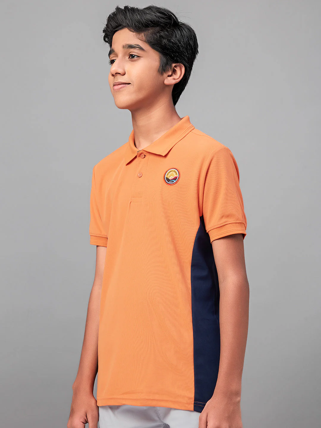 Boys Solid Slim Fit Polo Sports T-shirt with MATPIQ - Image 5
