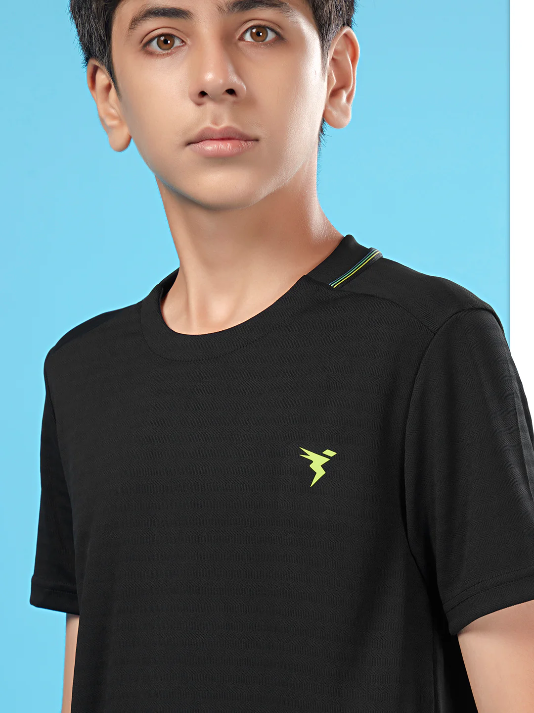 Boys Solid Slim Fit Round Neck T-shirt with TECHNOCOOL+ - Image 6