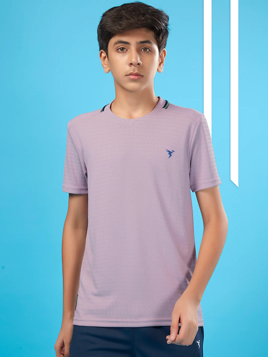 Boys Solid Slim Fit Round Neck T-shirt with TECHNOCOOL+ - Image 2
