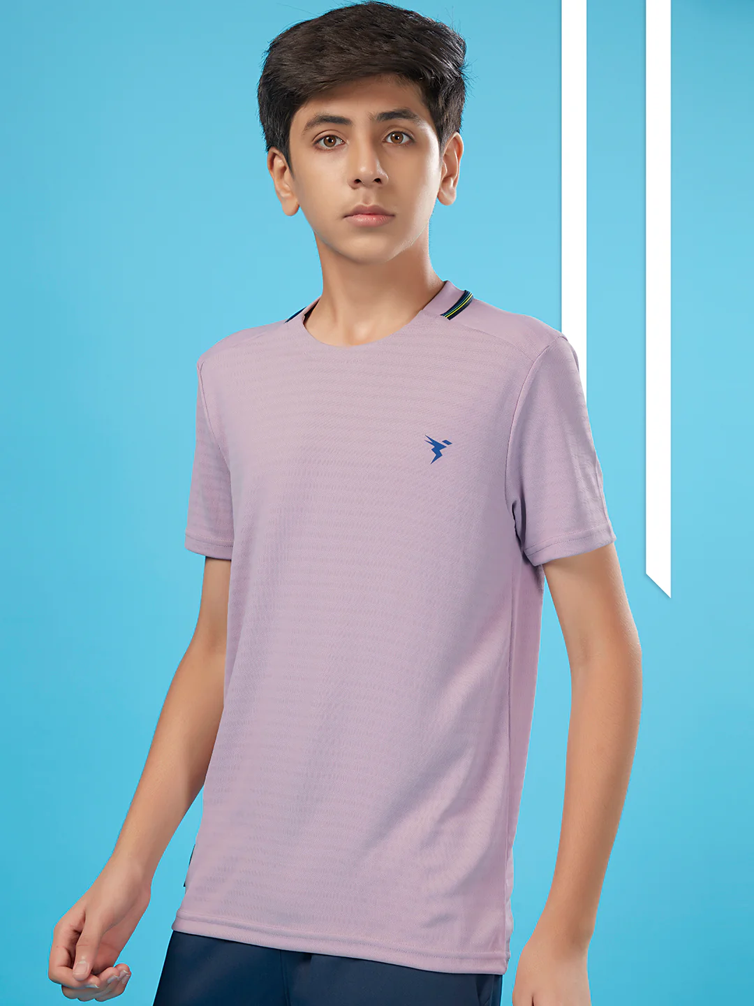 Boys Solid Slim Fit Round Neck T-shirt with TECHNOCOOL+ - Image 3