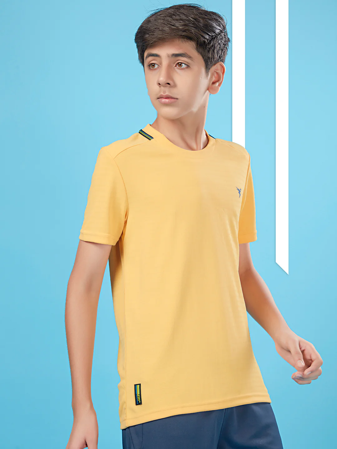 Boys Solid Slim Fit Round Neck T-shirt with TECHNOCOOL+ - Image 3