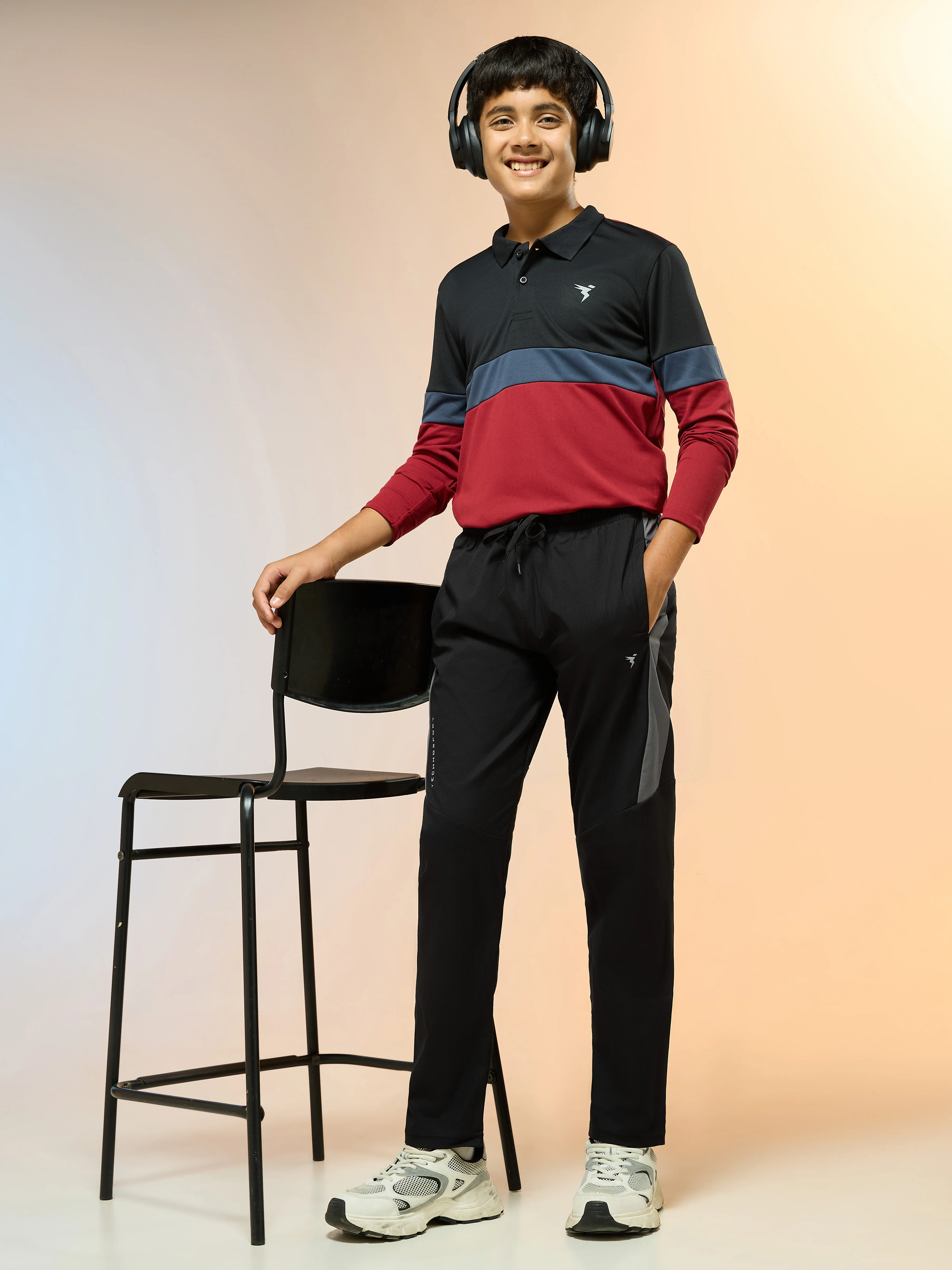 Boys Solid Slim Fit Sports Trackpants with TS FLEXI - Image 5