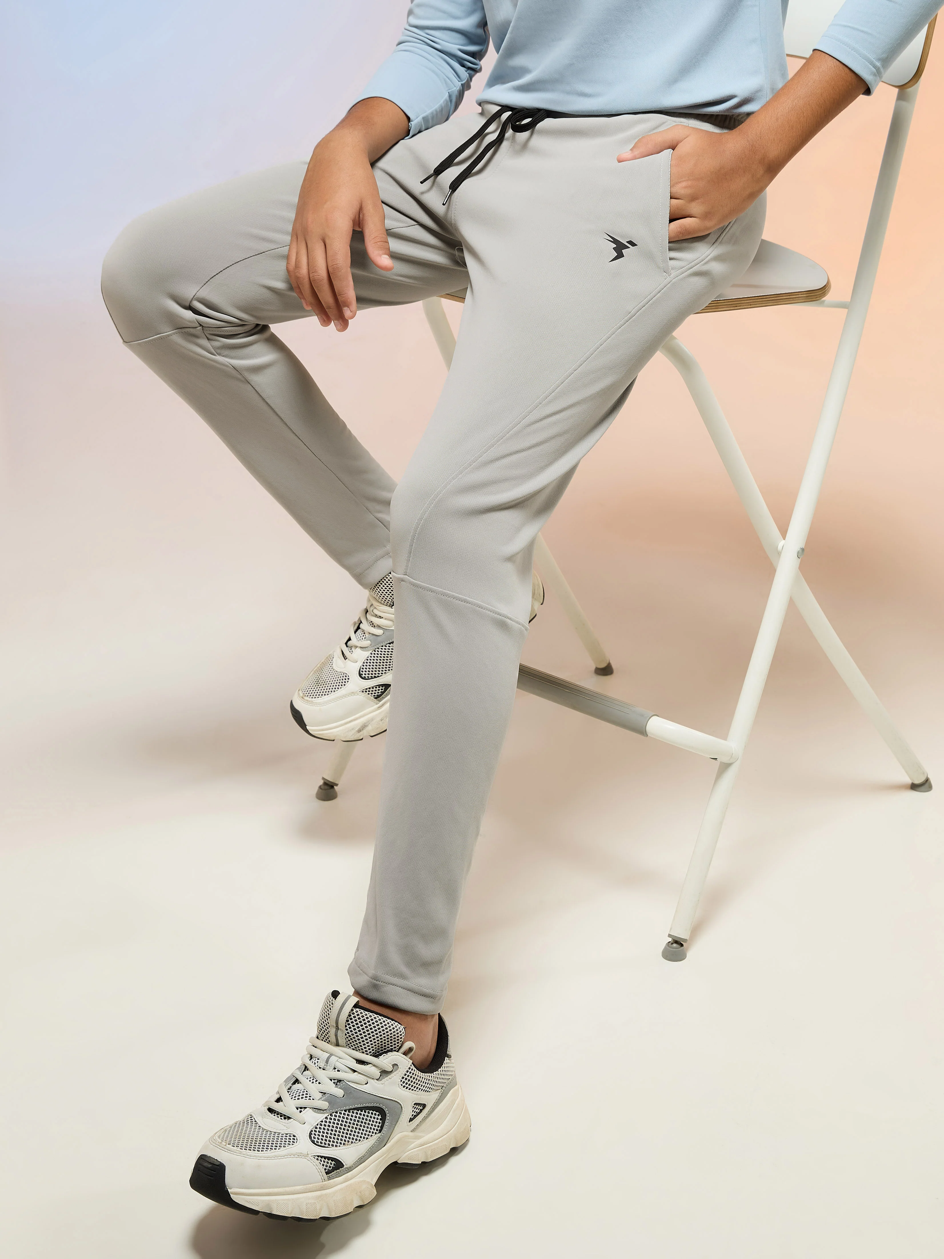Boys Solid Slim Fit Trackpants with TECHNO GUARD