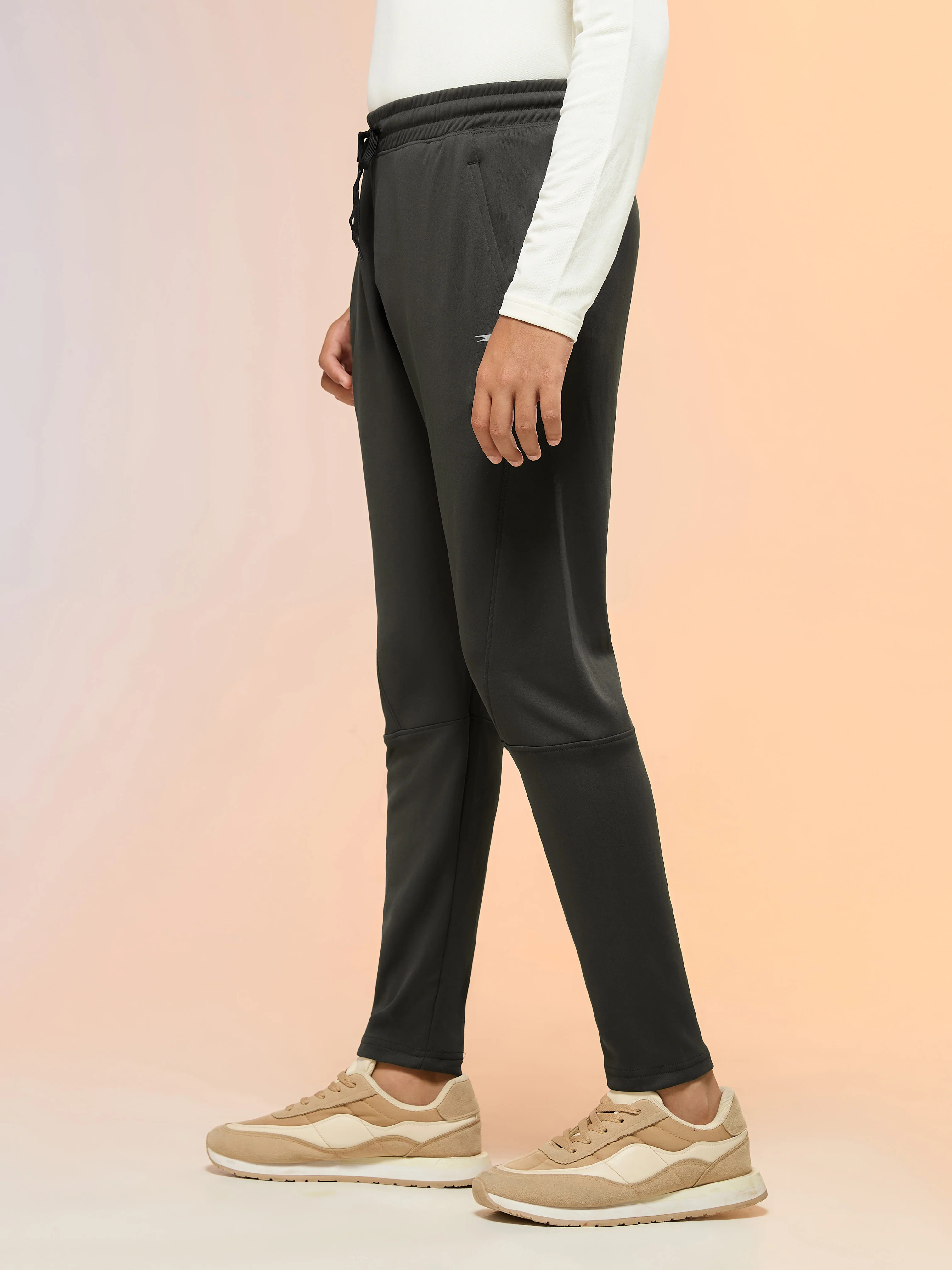 Boys Solid Slim Fit Trackpants with TECHNO GUARD - Image 4
