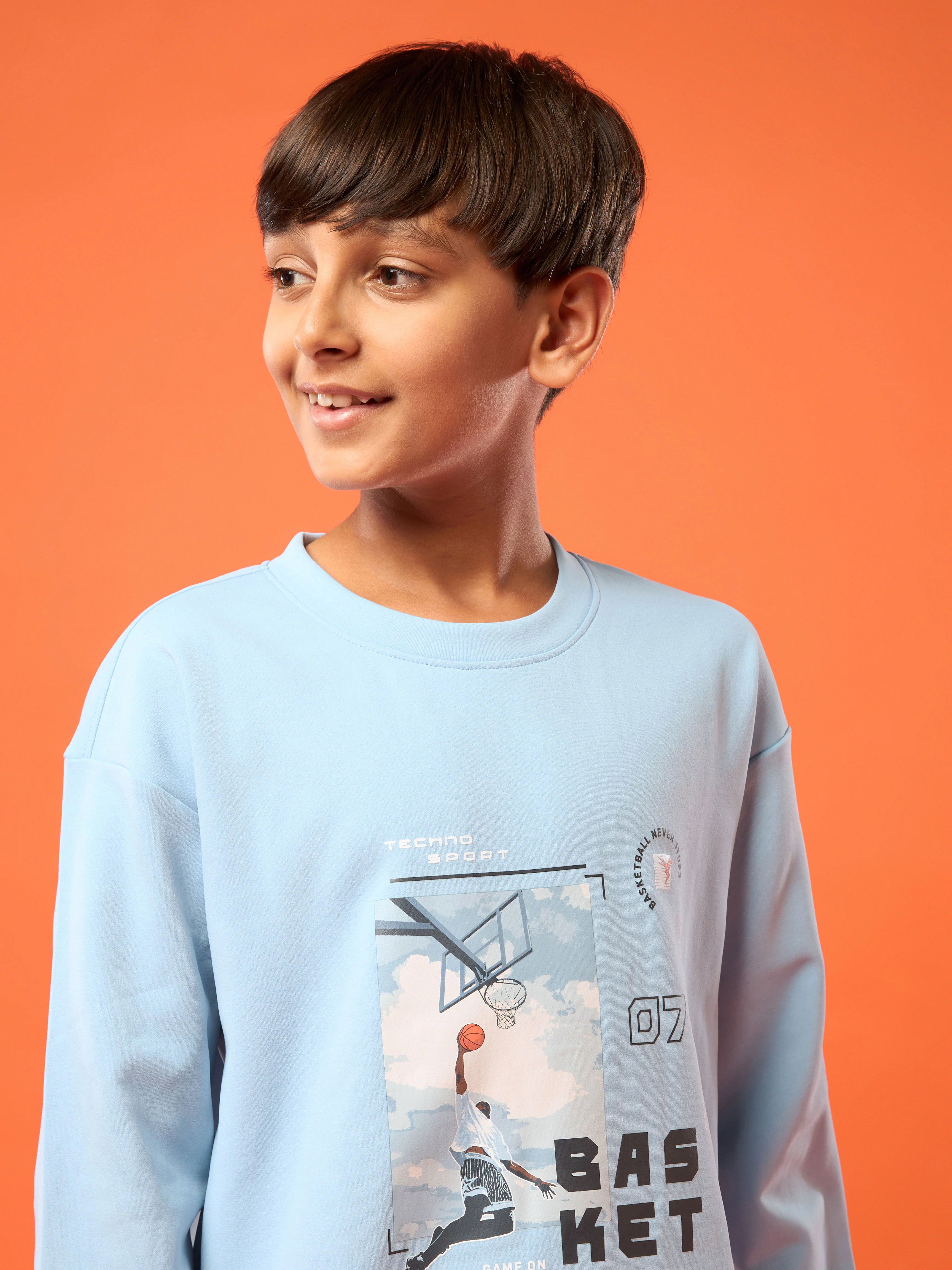 Boys Sports Sweatshirt Colorblock Slim Fit with ELASTOPLUS - Image 6