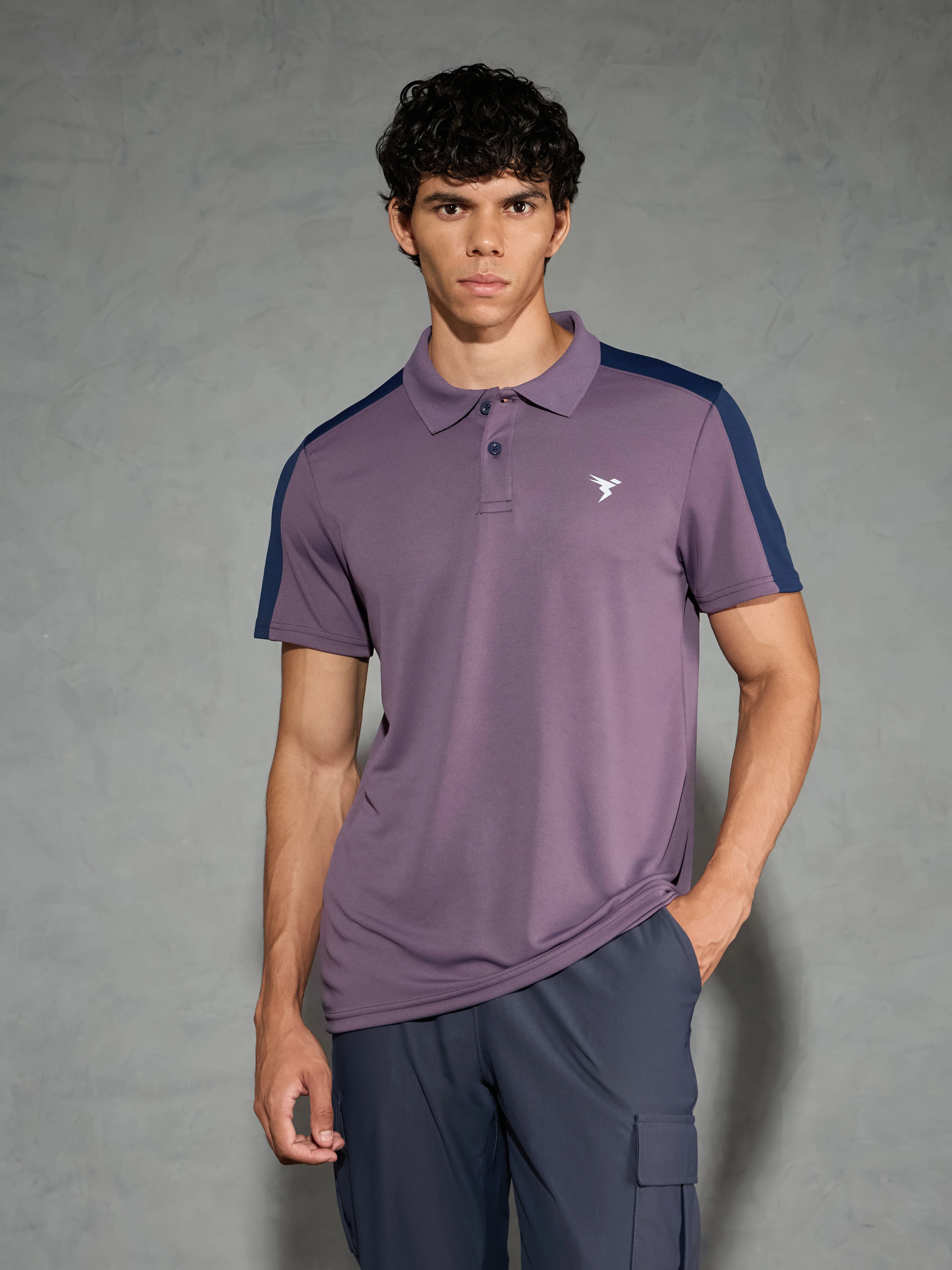 Men Colorblock Relax Fit Polo T-shirt with TECHNO COOL+ - Image 2