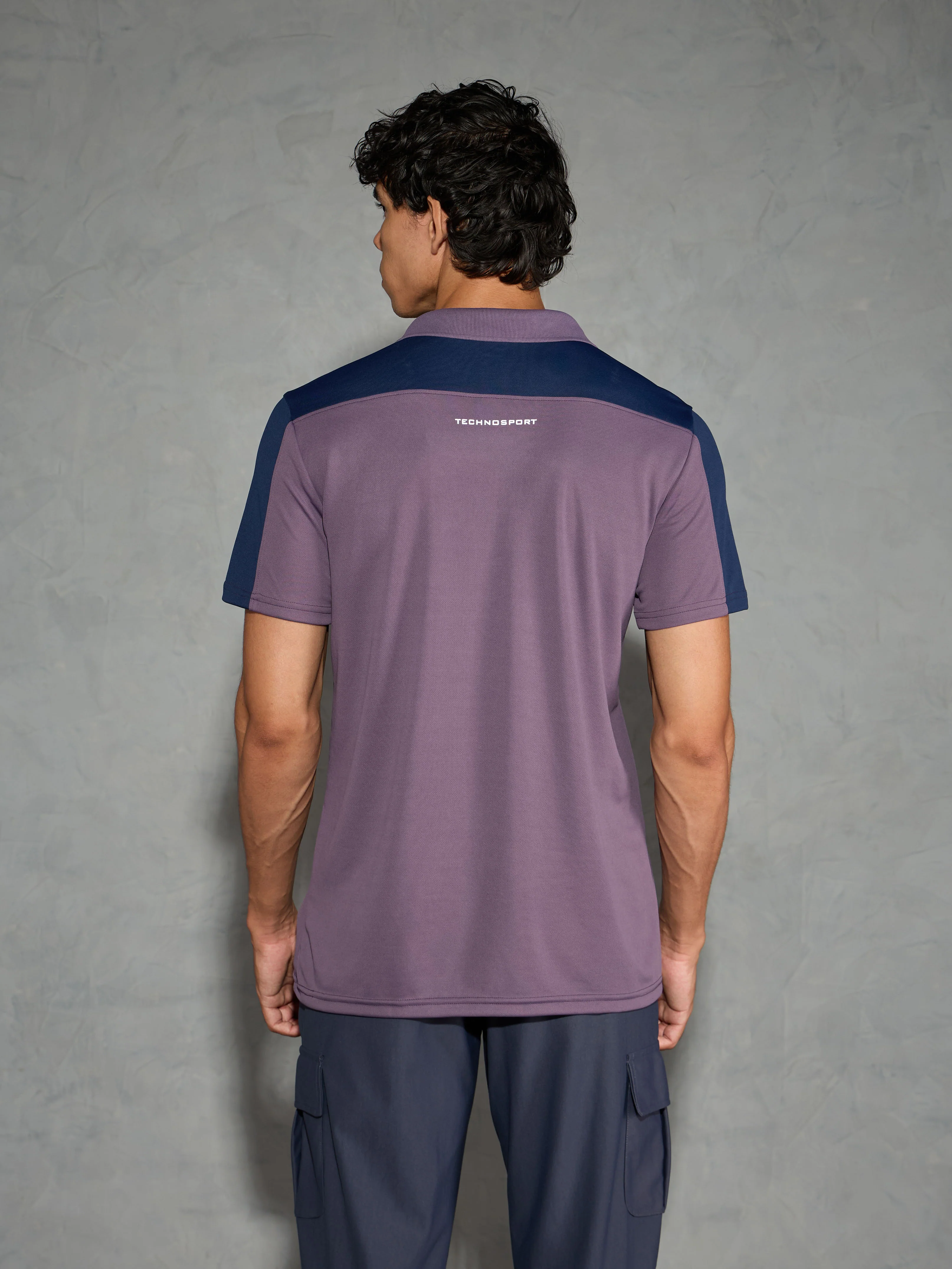 Men Colorblock Relax Fit Polo T-shirt with TECHNO COOL+ - Image 3