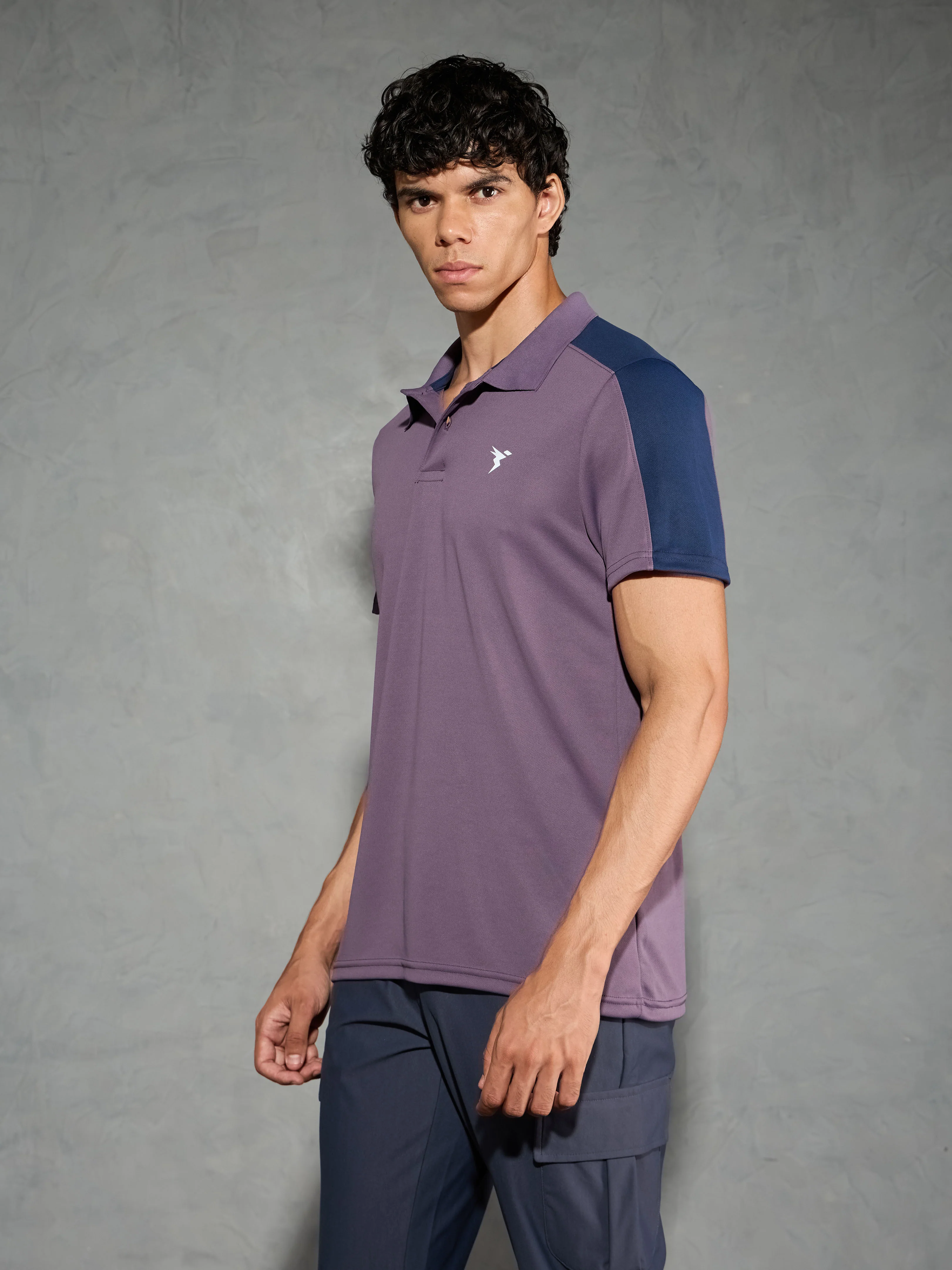 Men Colorblock Relax Fit Polo T-shirt with TECHNO COOL+ - Image 4