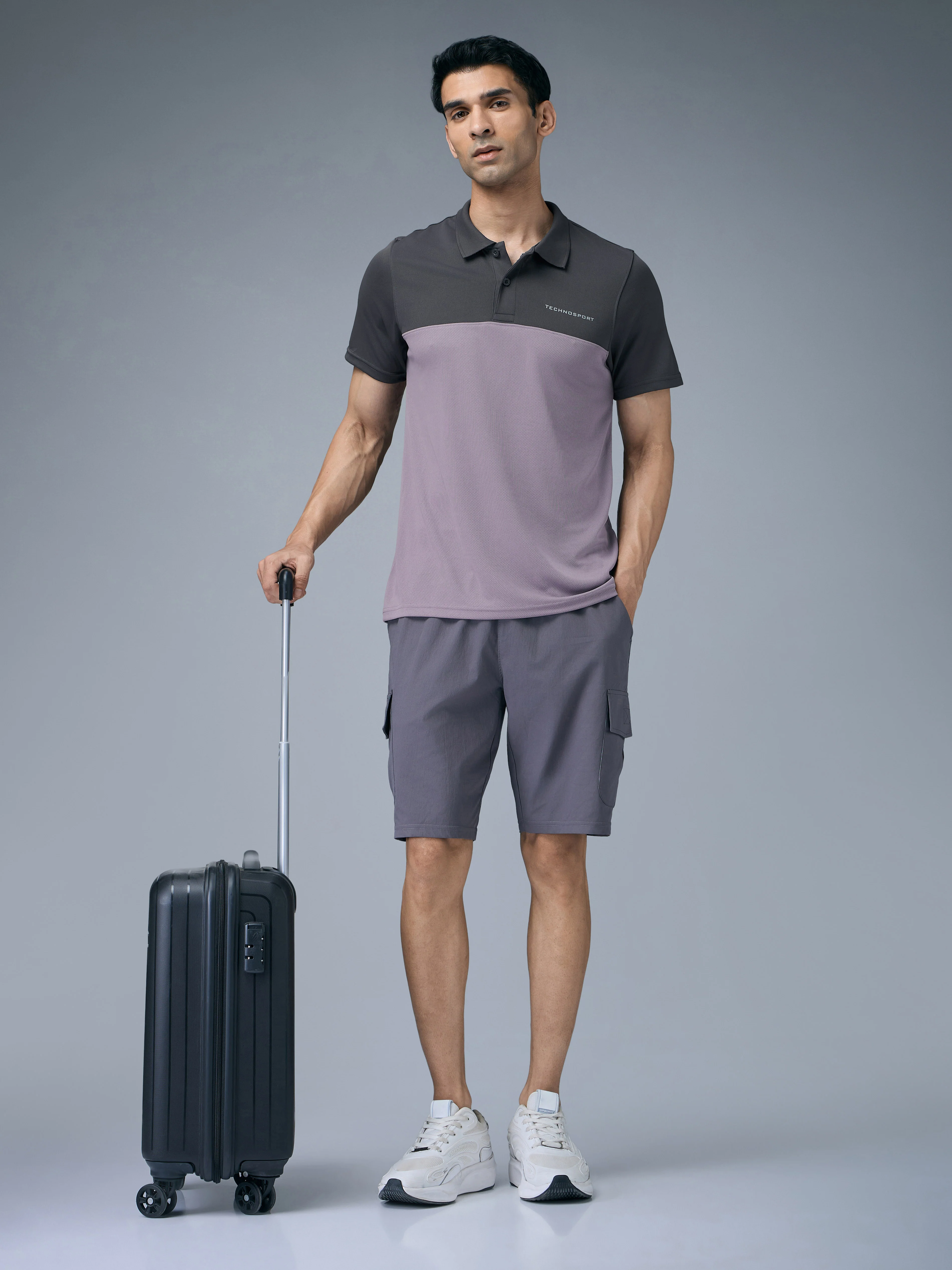 Men Colorblock Relax Fit Polo T-shirt with TECHNO COOL+ - Image 5