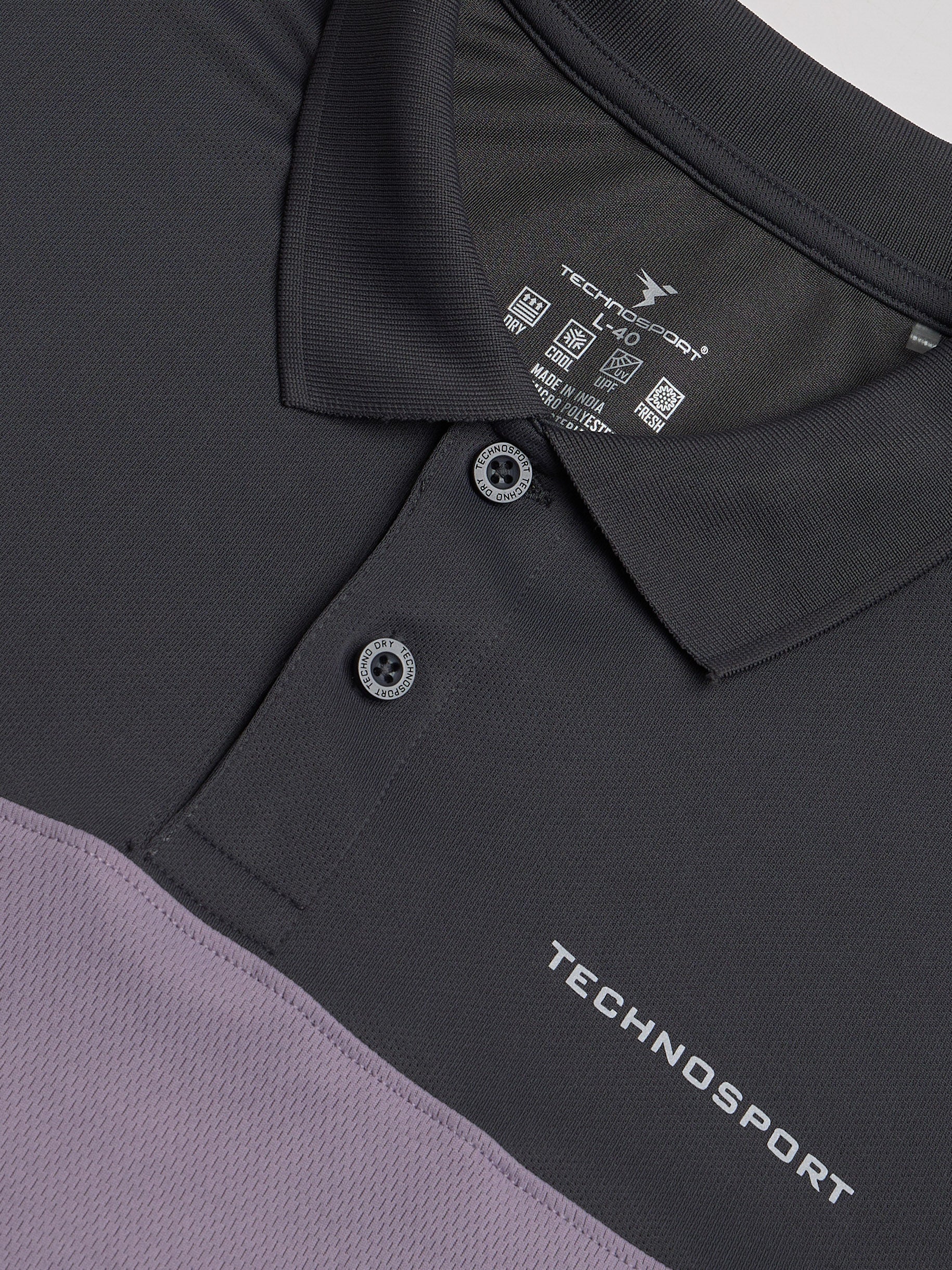 Men Colorblock Relax Fit Polo T-shirt with TECHNO COOL+ - Image 7