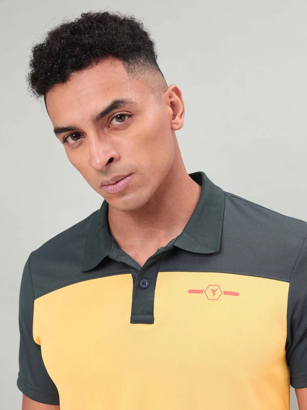 Men Colorblock Relax Fit Polo T-shirt with TECHNO COOL+ - Image 6
