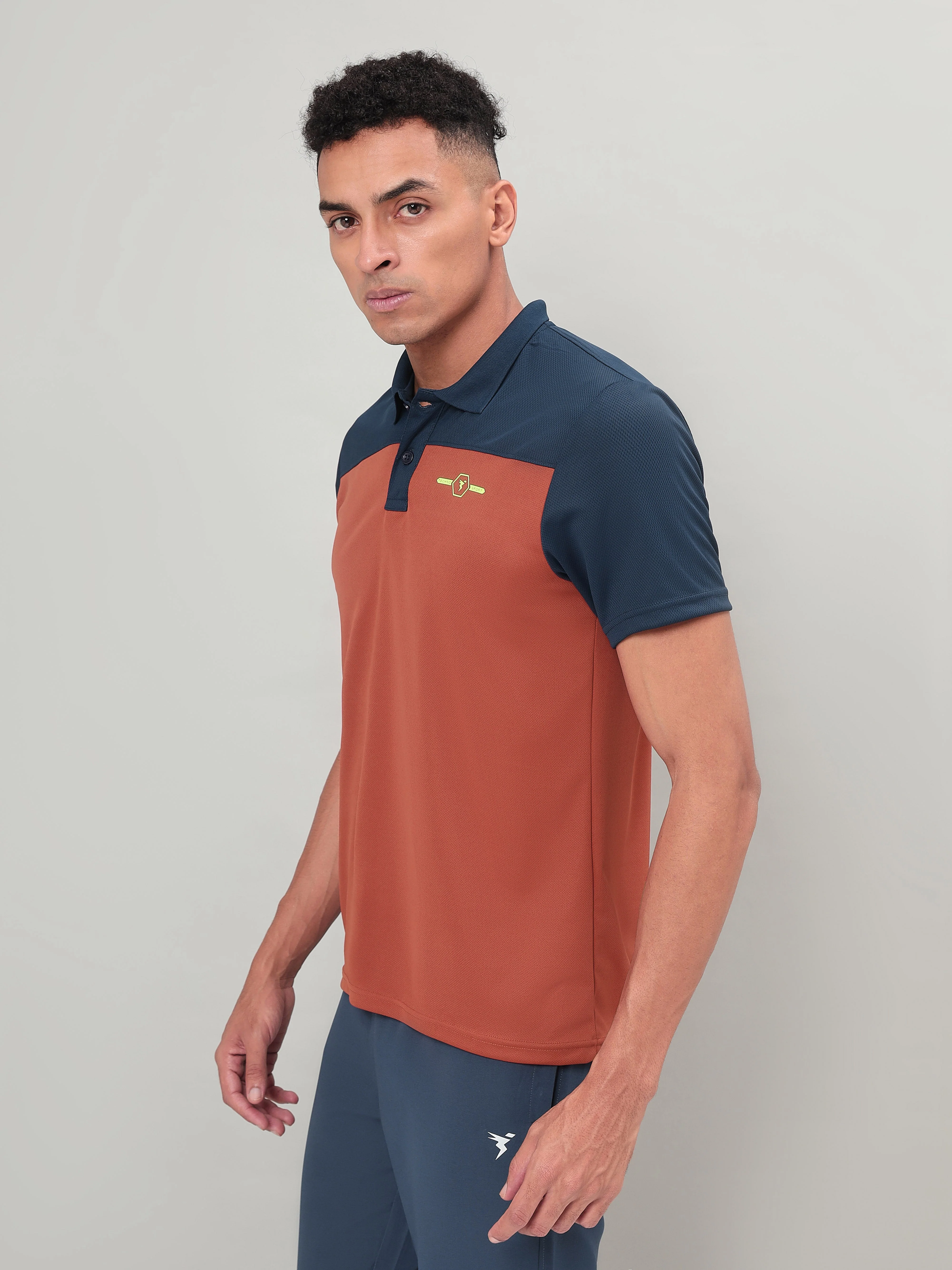 Men Colorblock Relax Fit Polo T-shirt with TECHNO COOL+ - Image 5