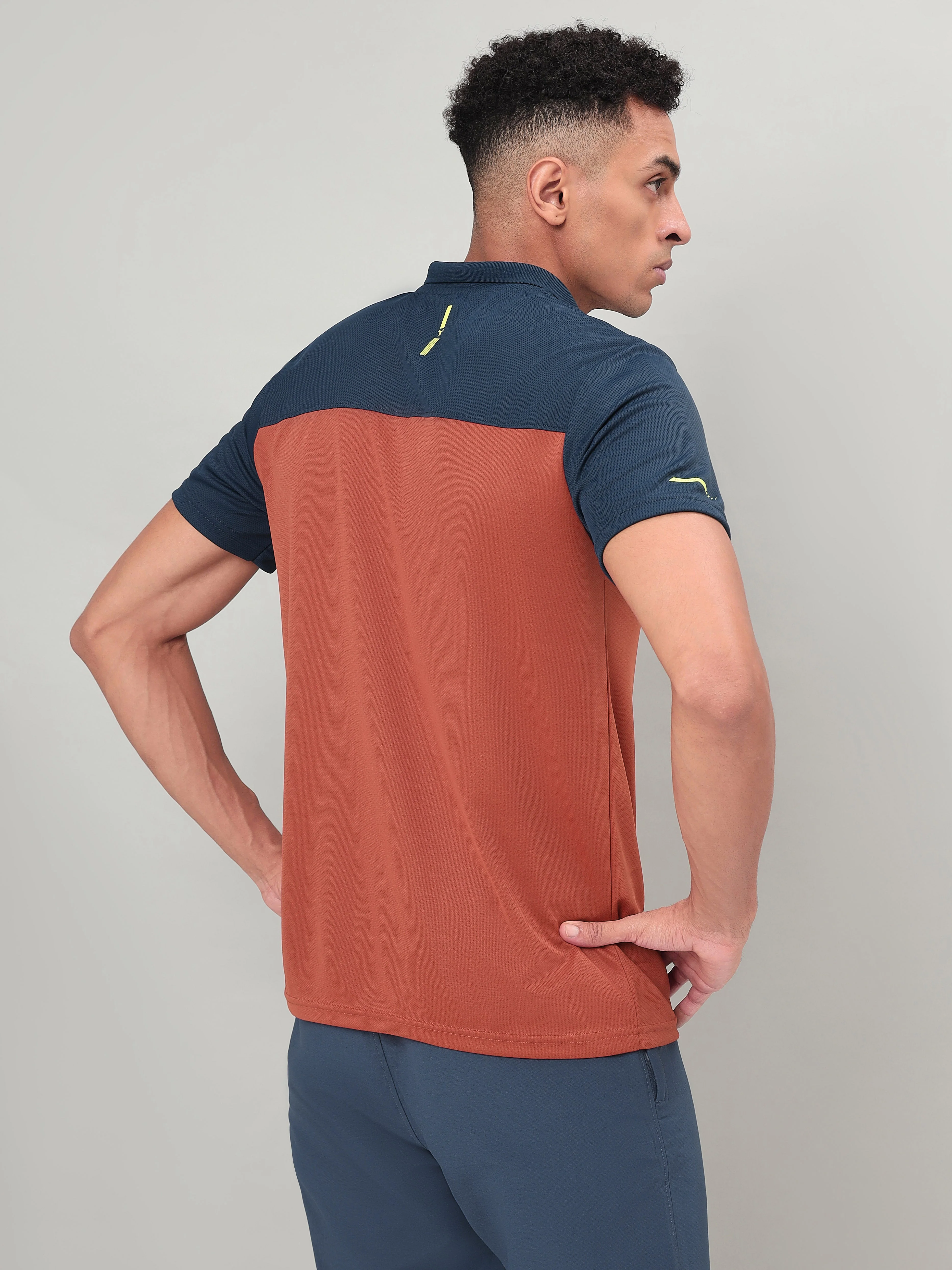 Men Colorblock Relax Fit Polo T-shirt with TECHNO COOL+ - Image 7