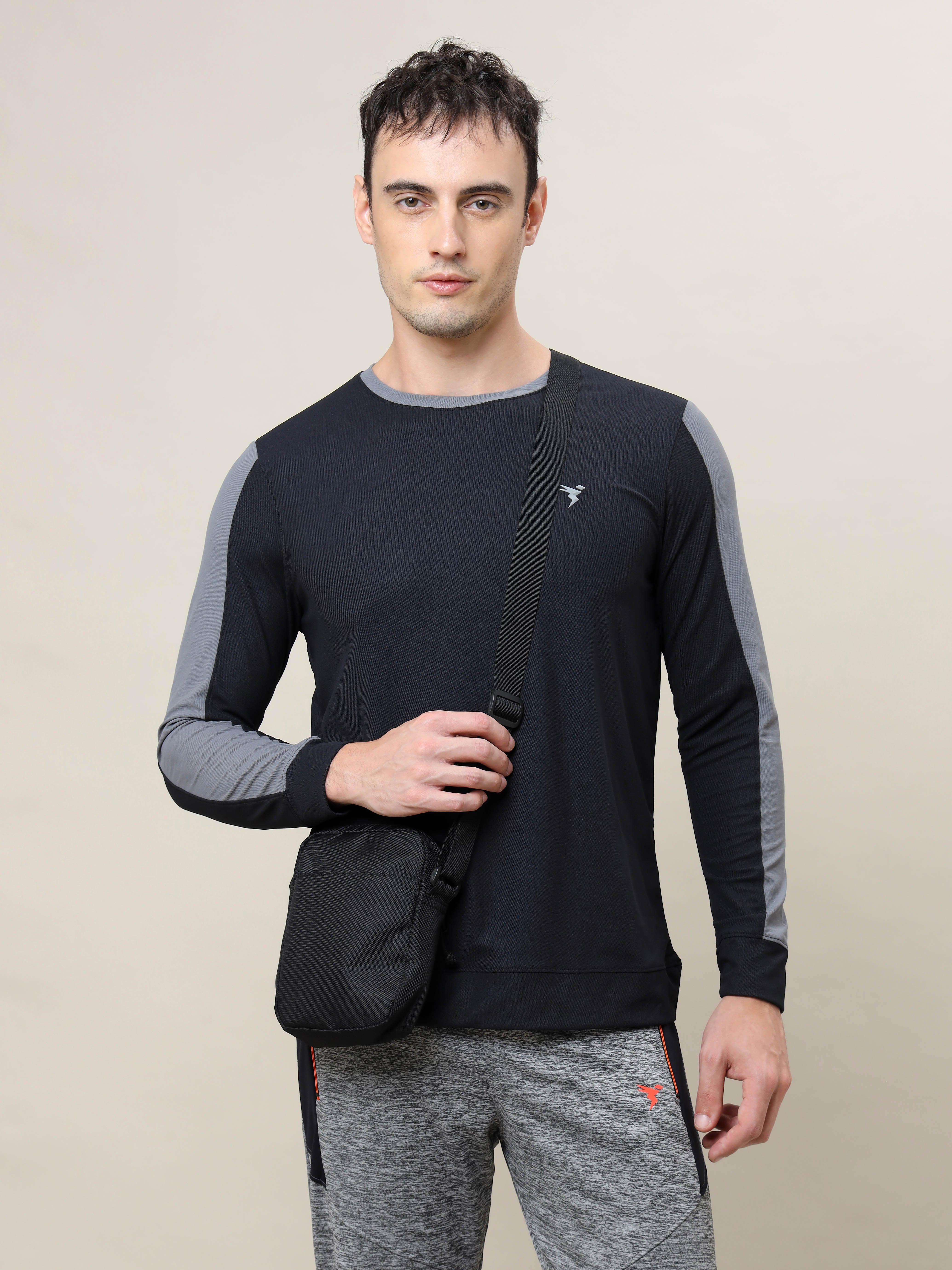 Men Colorblock Slim Fit Crew Neck T-shirt with MATPIQ (Pack of 2) - Image 2