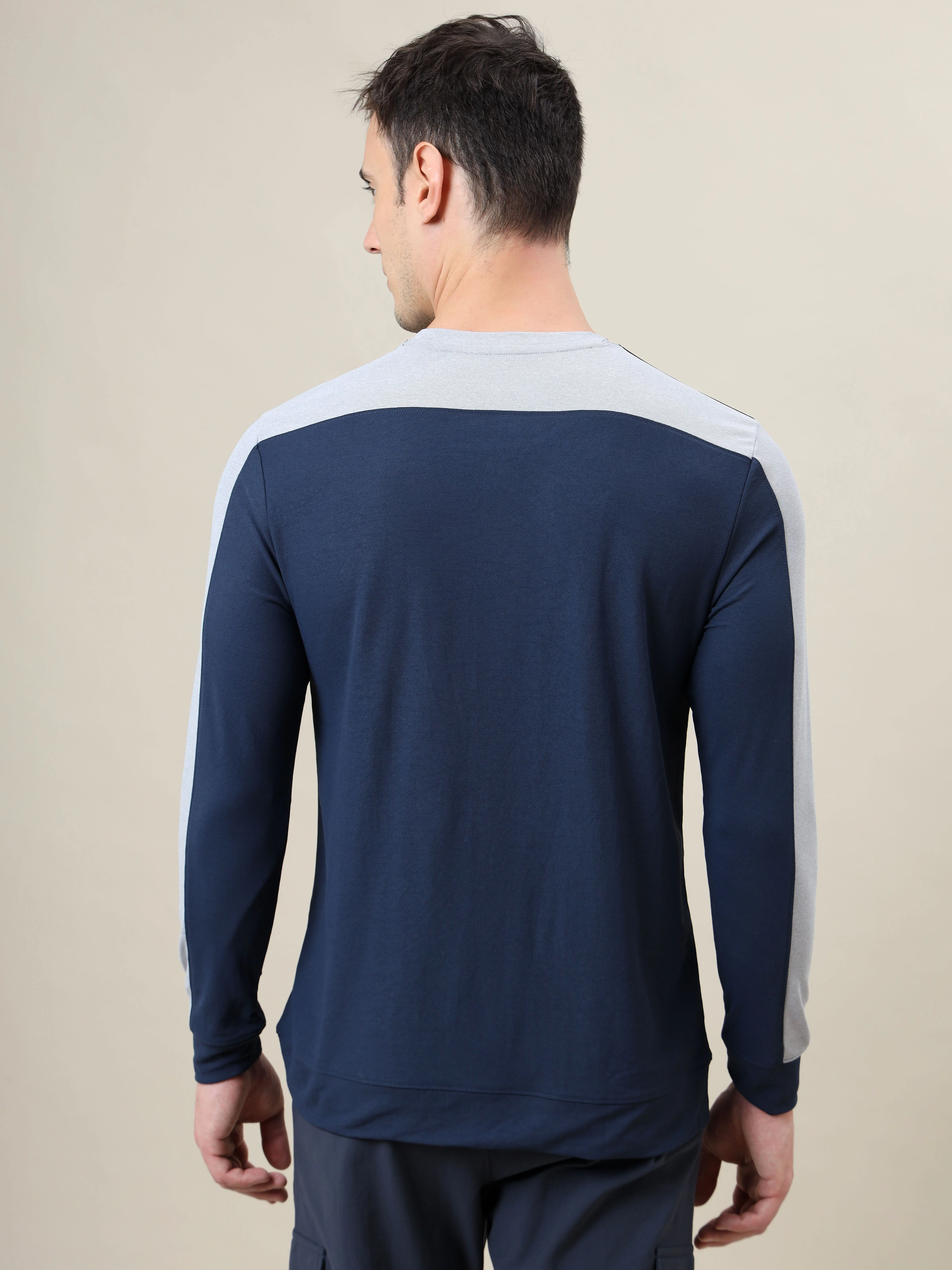 Men Colorblock Slim Fit Crew Neck T-shirt with MATPIQ (Pack of 2) - Image 3