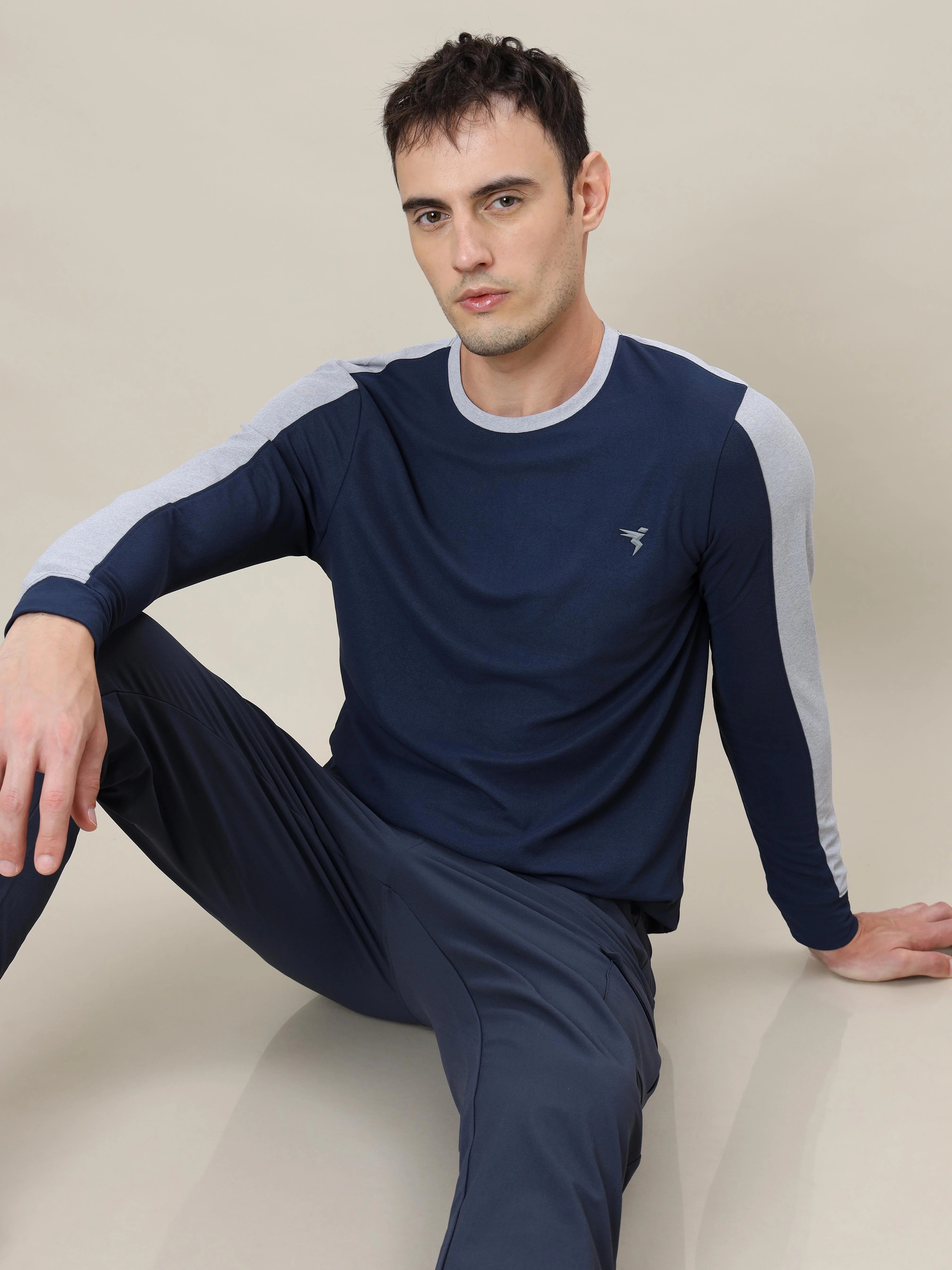 Men Colorblock Slim Fit Crew Neck T-shirt with MATPIQ (Pack of 2) - Image 5