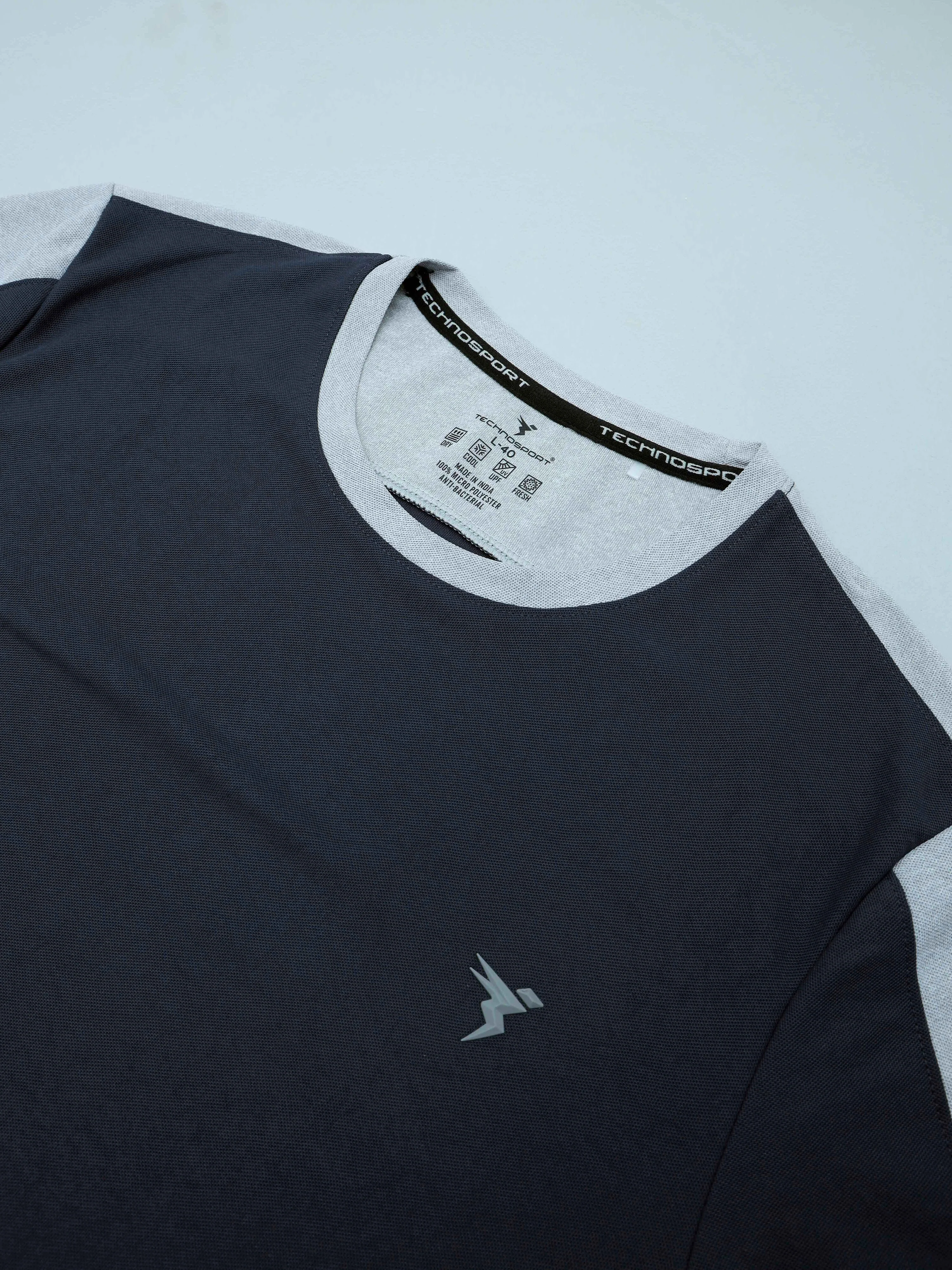 Men Colorblock Slim Fit Crew Neck T-shirt with MATPIQ (Pack of 2) - Image 7