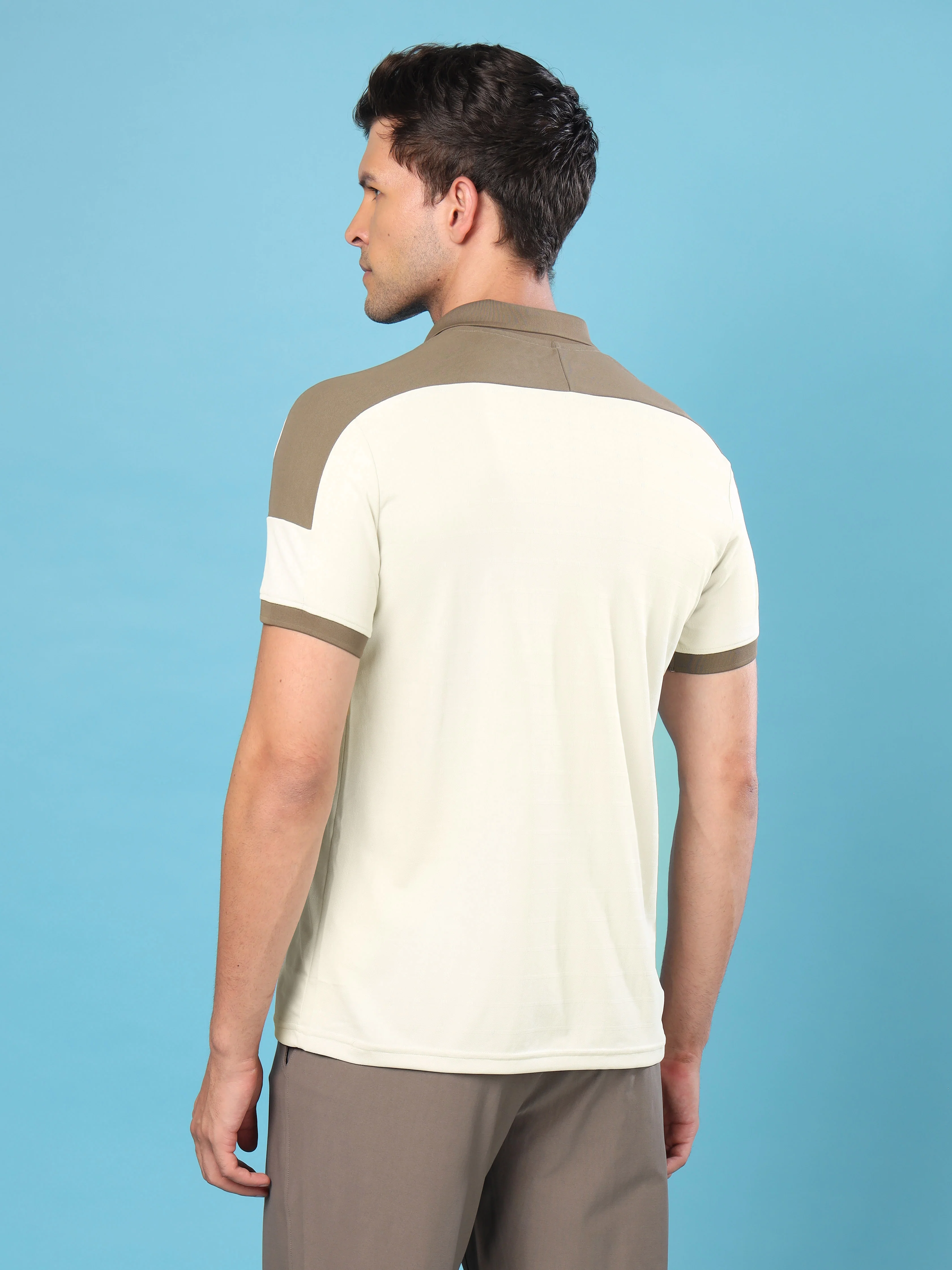 Men Colorblock Slim Fit Polo Sports T-shirt with DOUBLE COOL - Image 3