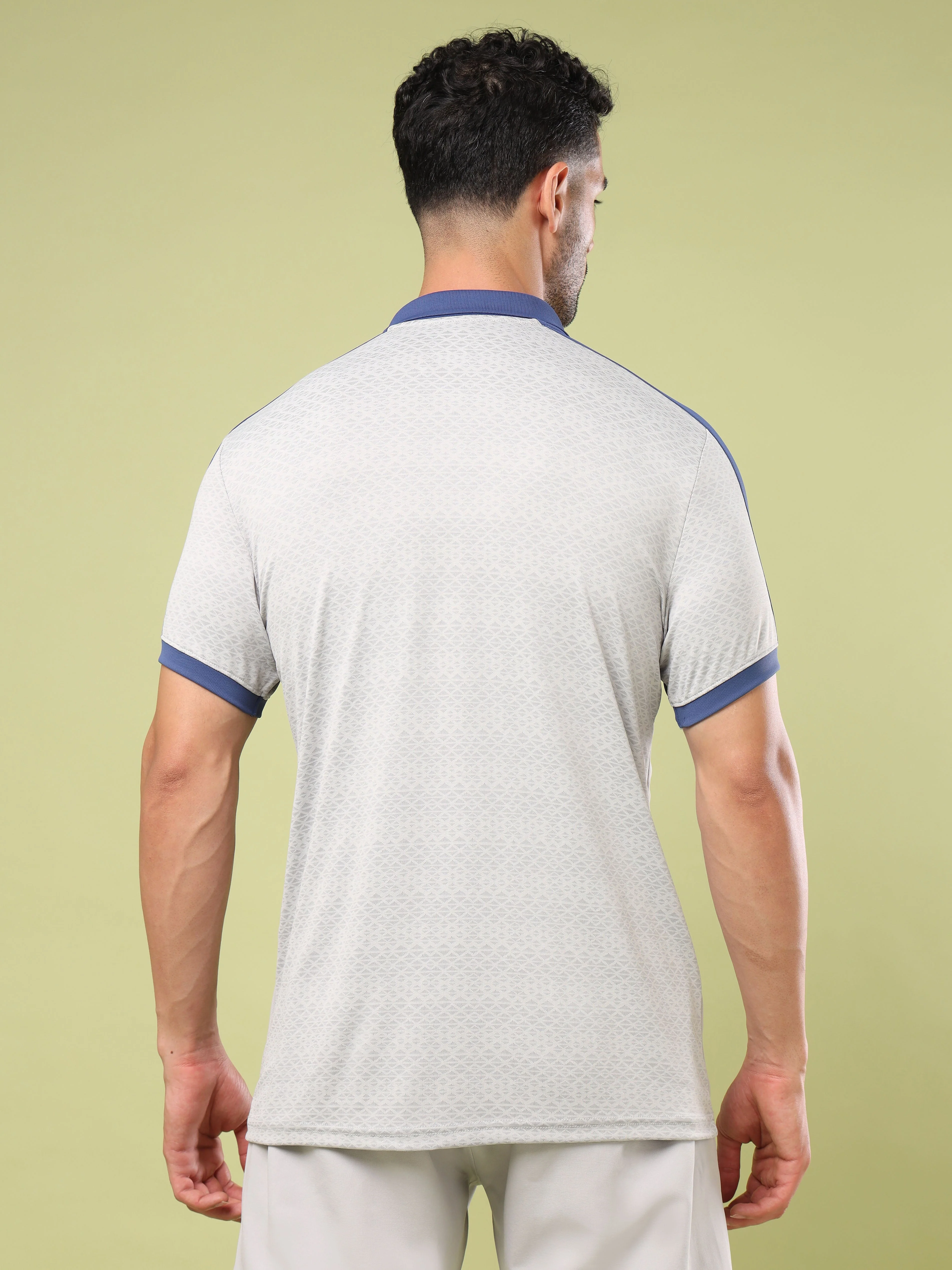 Men Colorblock Slim Fit Polo Sports T-shirt with DOUBLE COOL - Image 3