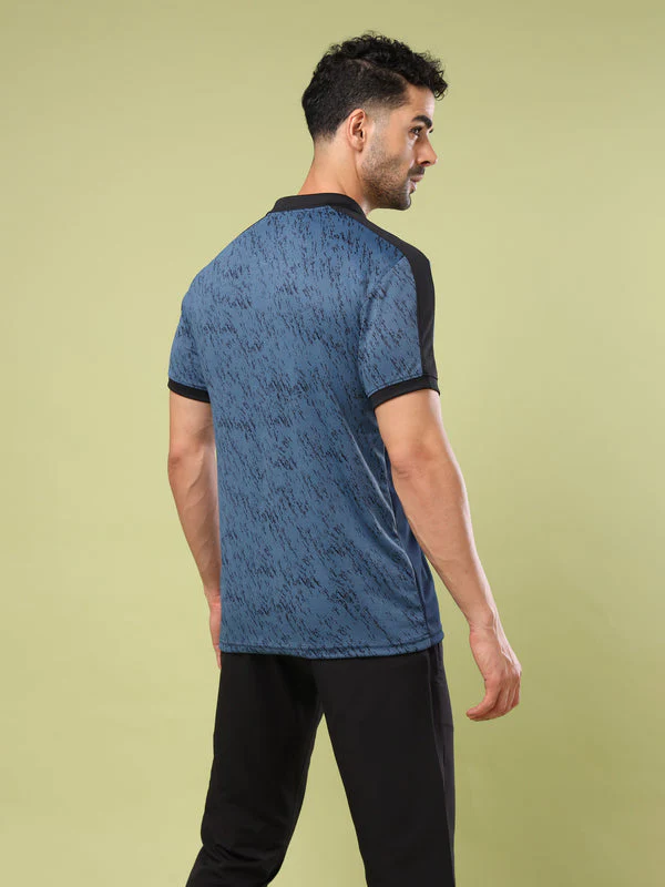 Men Colorblock Slim Fit Polo Sports T-shirt with DOUBLE COOL - Image 3