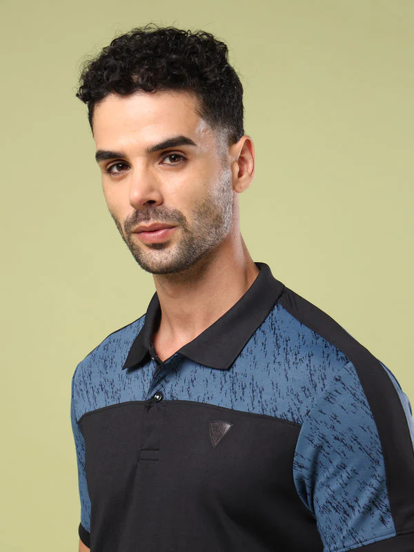 Men Colorblock Slim Fit Polo Sports T-shirt with DOUBLE COOL - Image 6