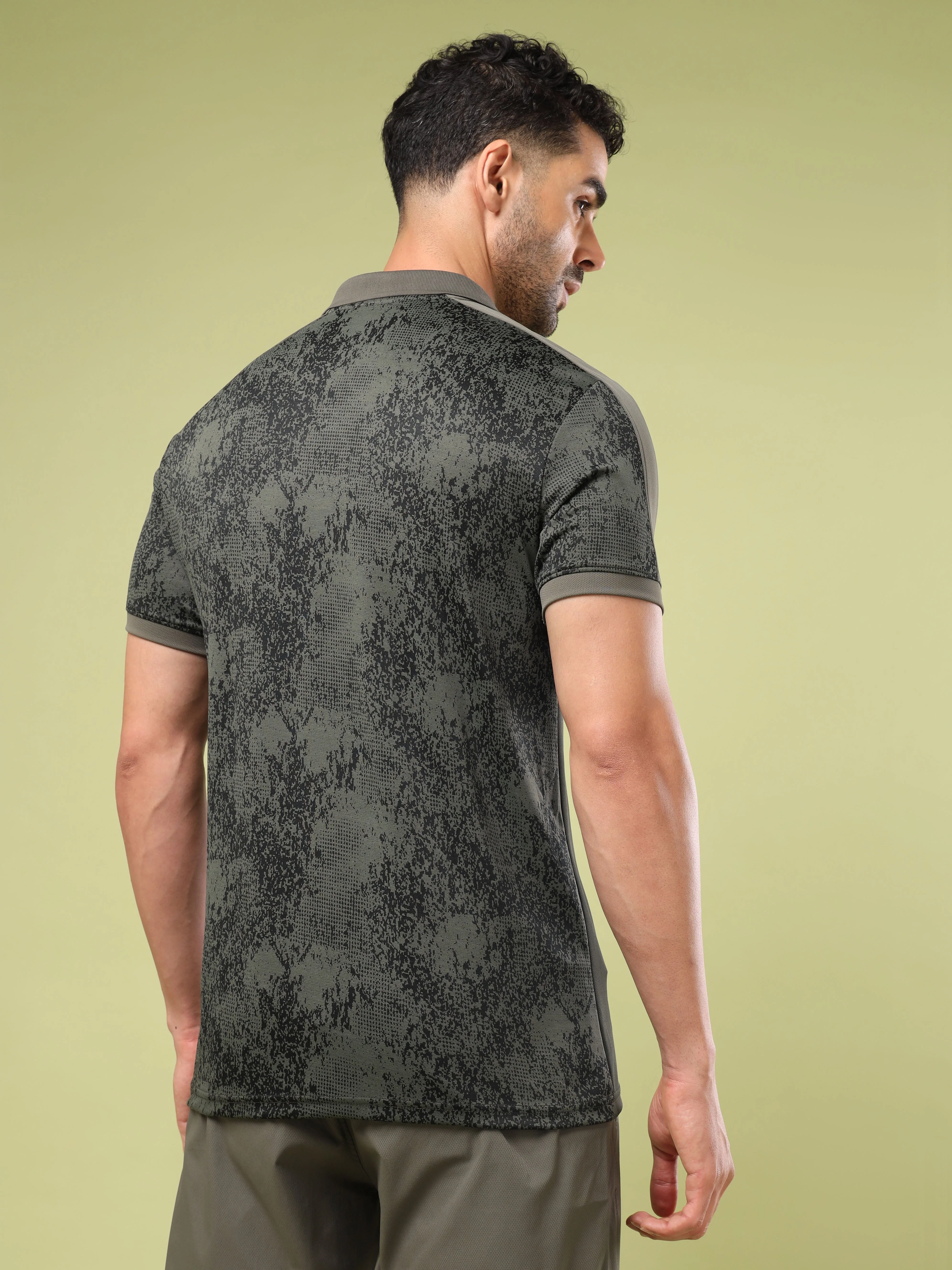 Men Colorblock Slim Fit Polo Sports T-shirt with DOUBLE COOL - Image 3