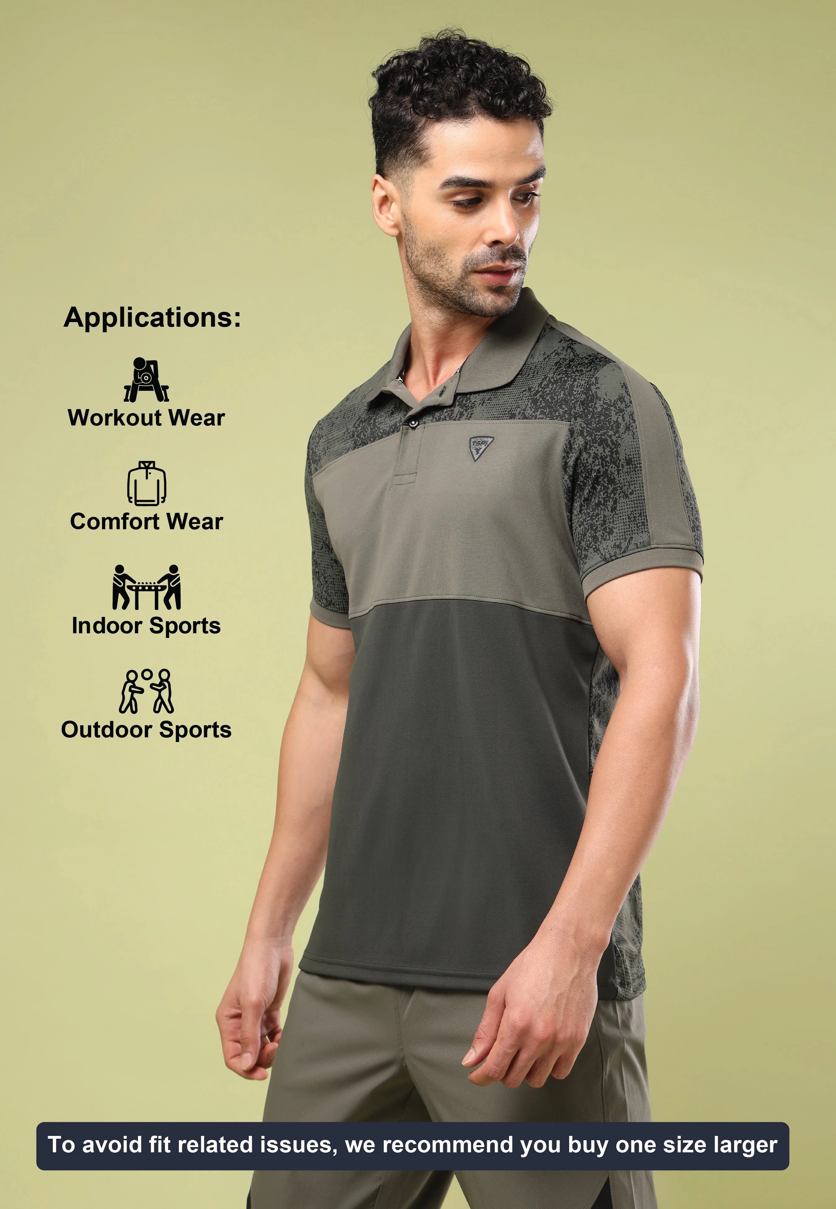Men Colorblock Slim Fit Polo Sports T-shirt with DOUBLE COOL - Image 5