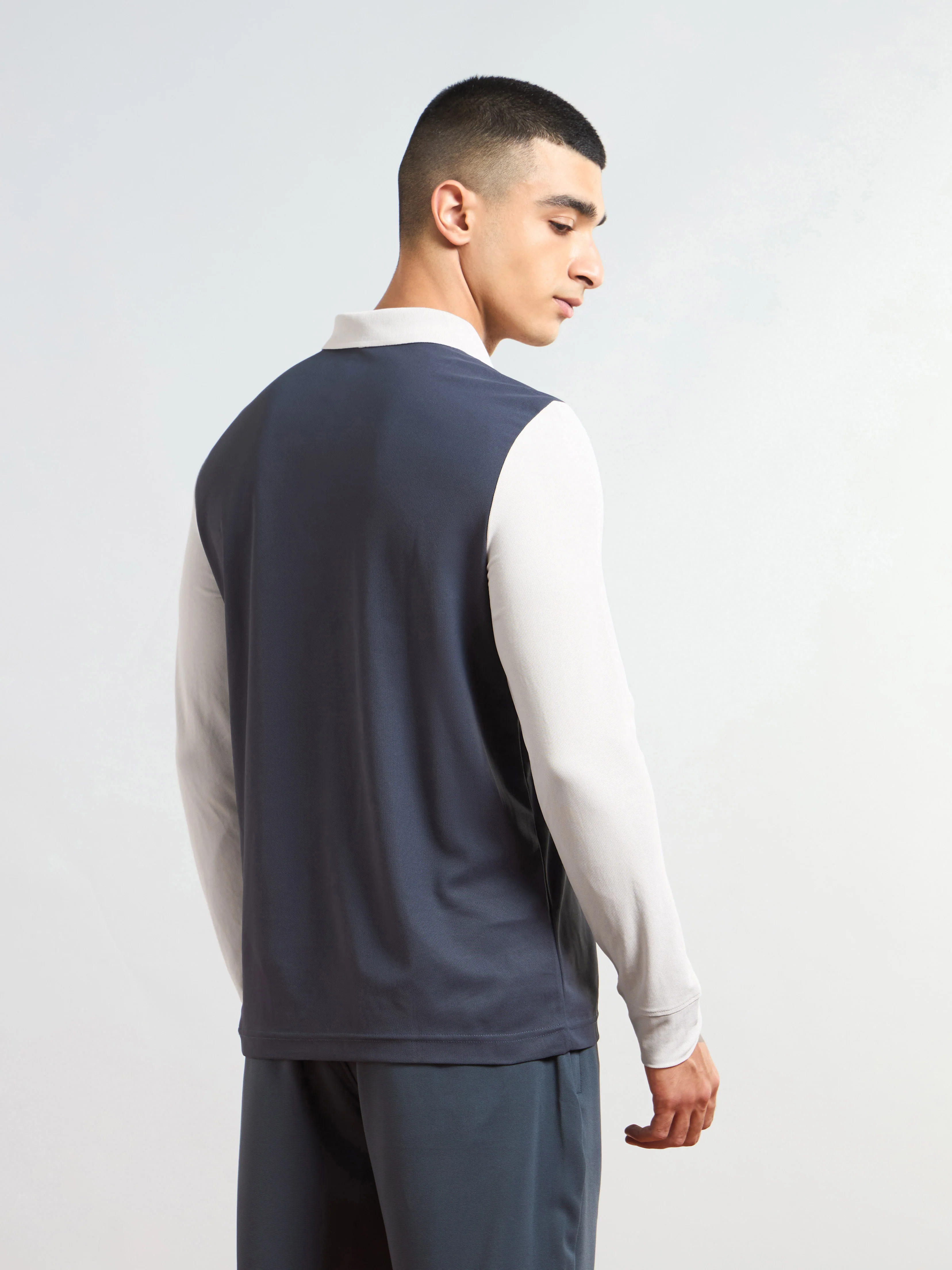 Men Colorblock Slim Fit Polo T-shirt with MATPIQ - Image 3