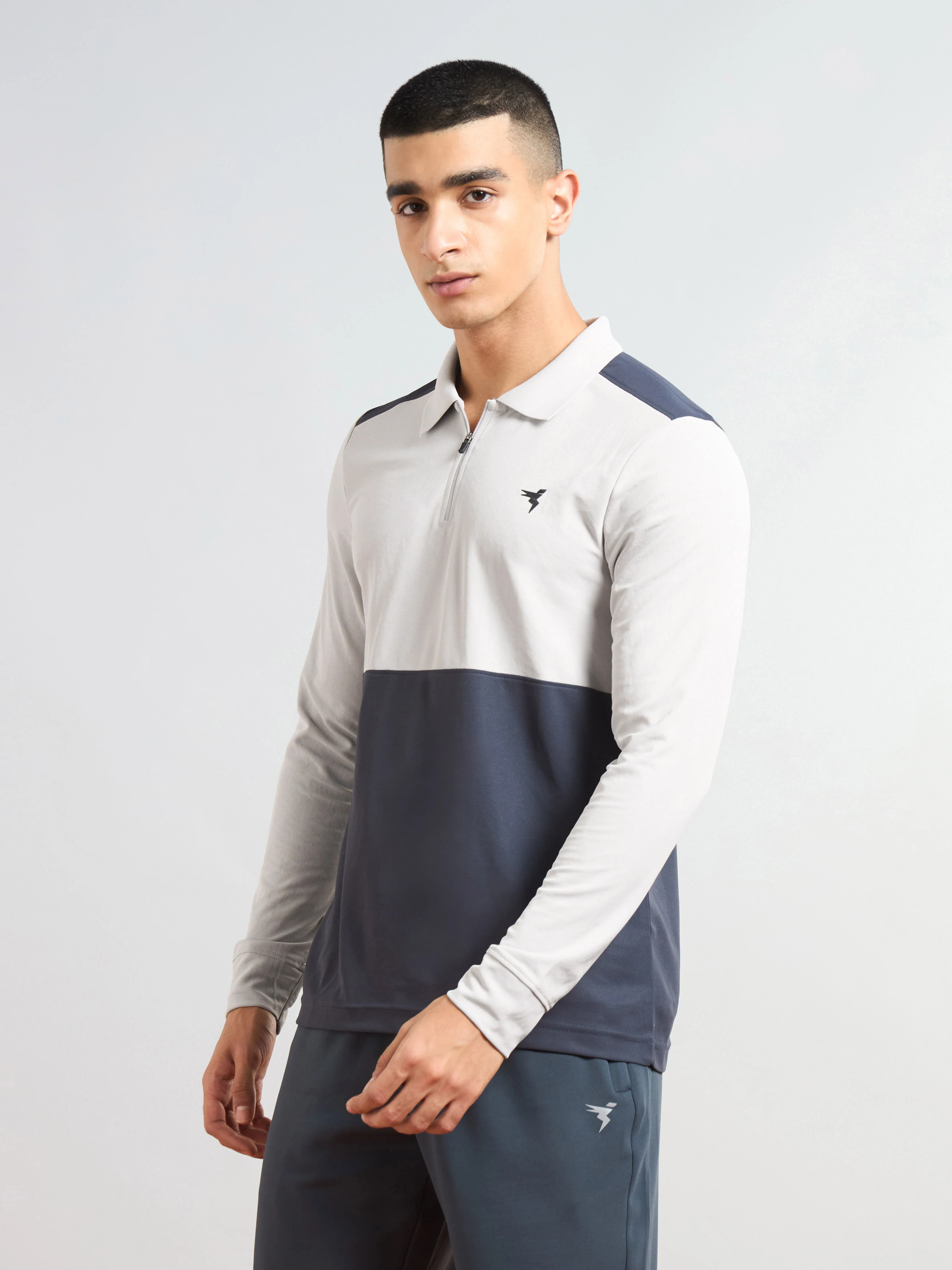 Men Colorblock Slim Fit Polo T-shirt with MATPIQ - Image 4