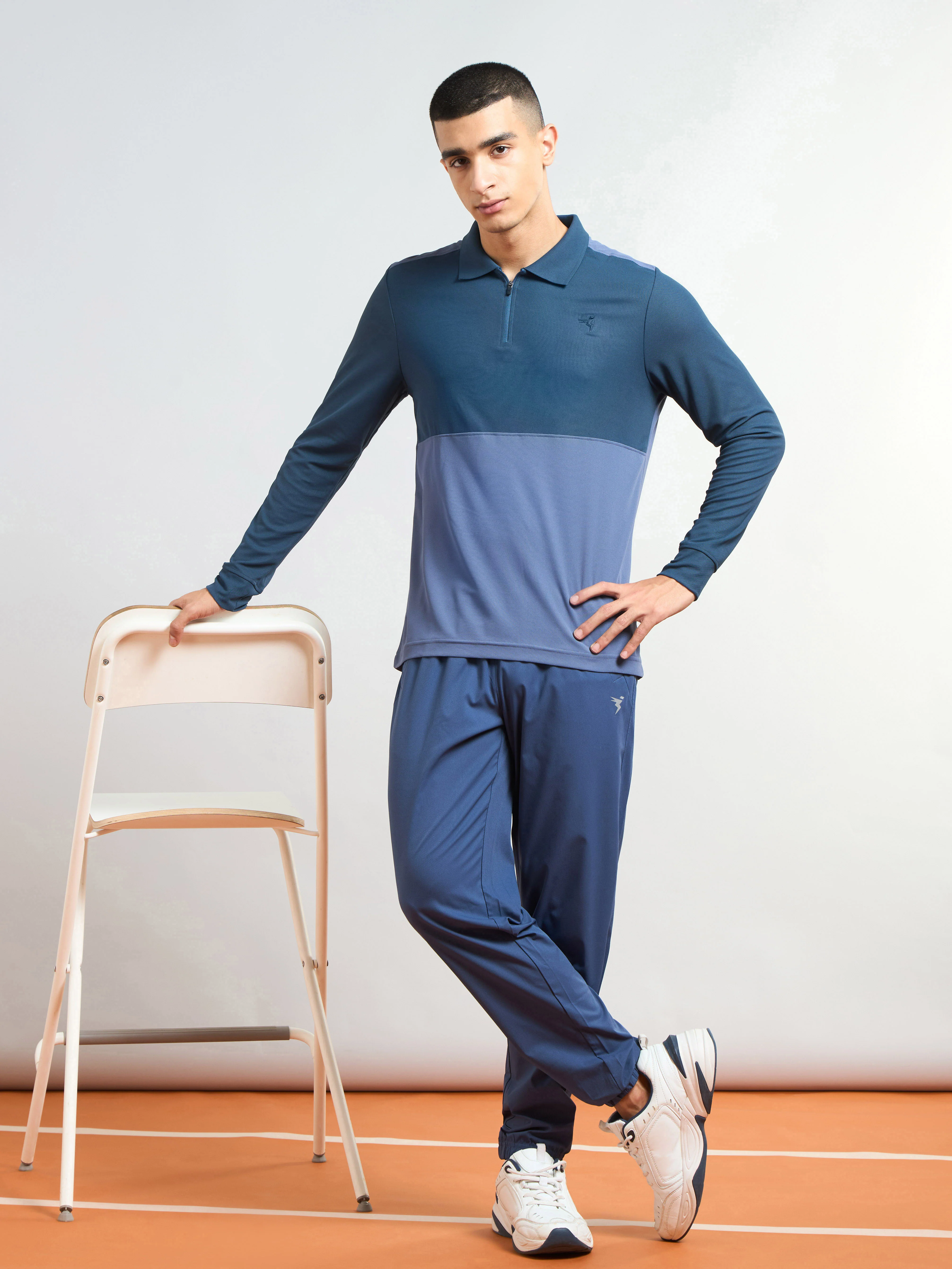 Men Colorblock Slim Fit Polo T-shirt with MATPIQ - Image 4