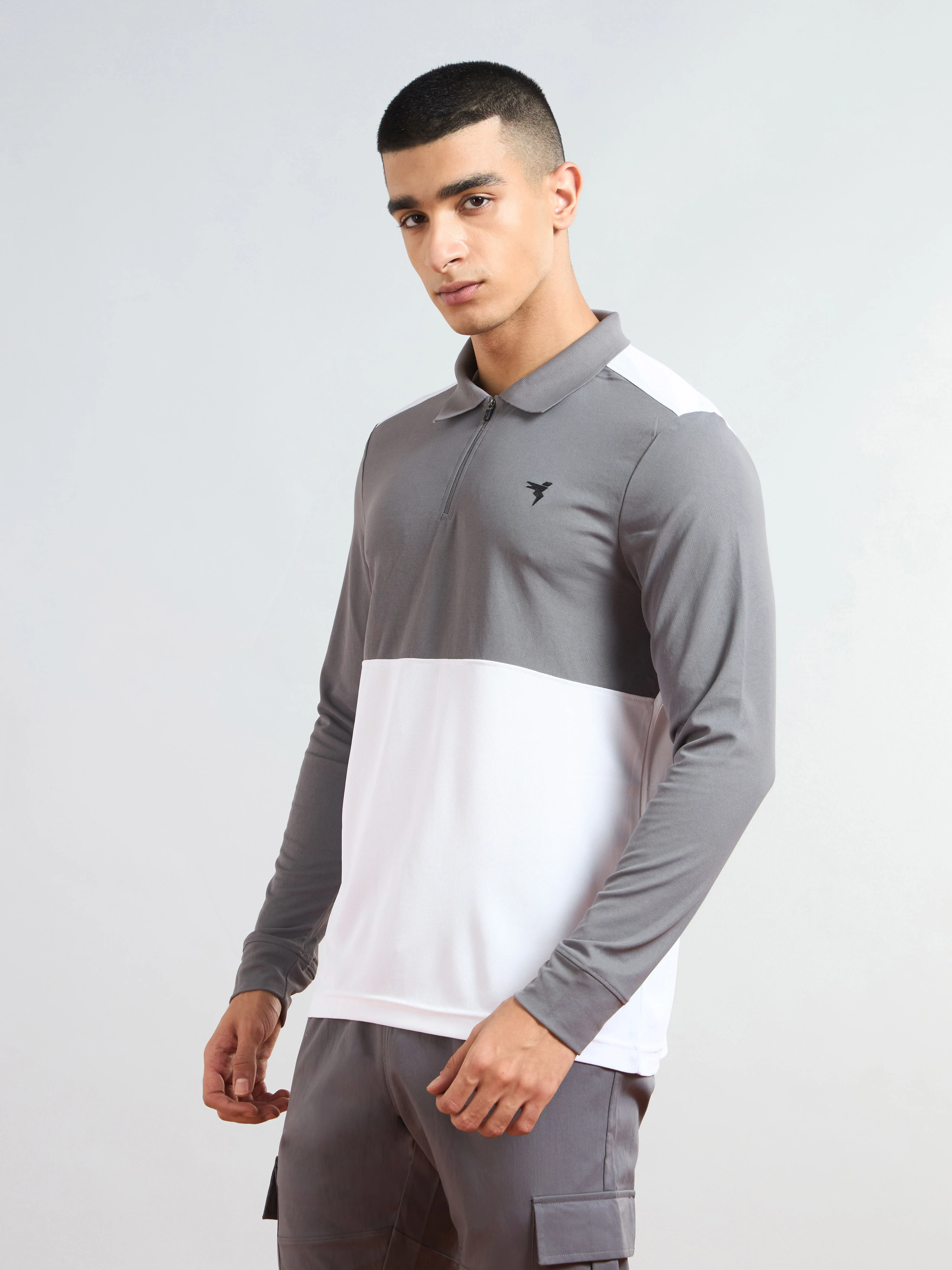 Men Colorblock Slim Fit Polo T-shirt with MATPIQ - Image 3