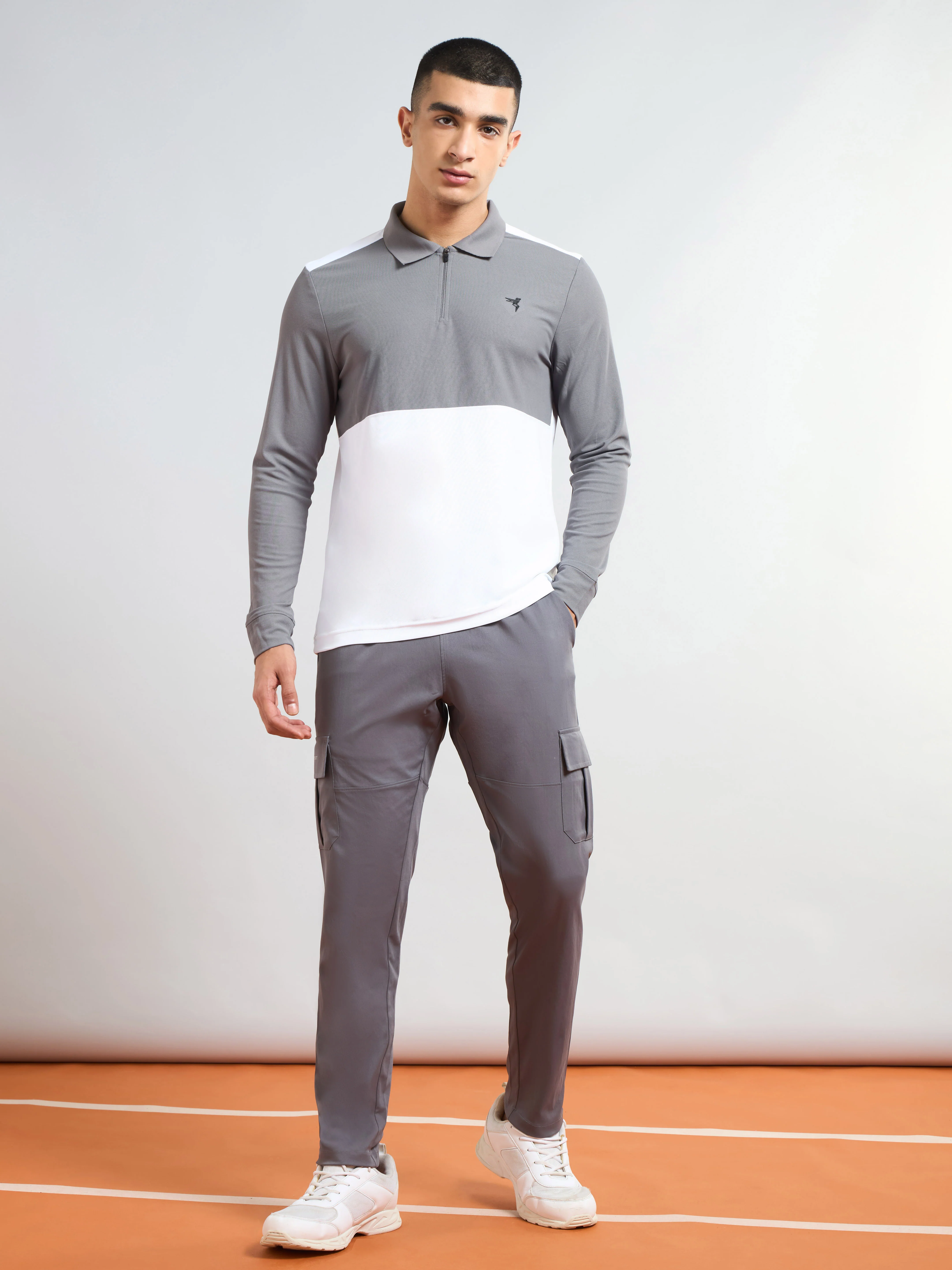 Men Colorblock Slim Fit Polo T-shirt with MATPIQ - Image 4