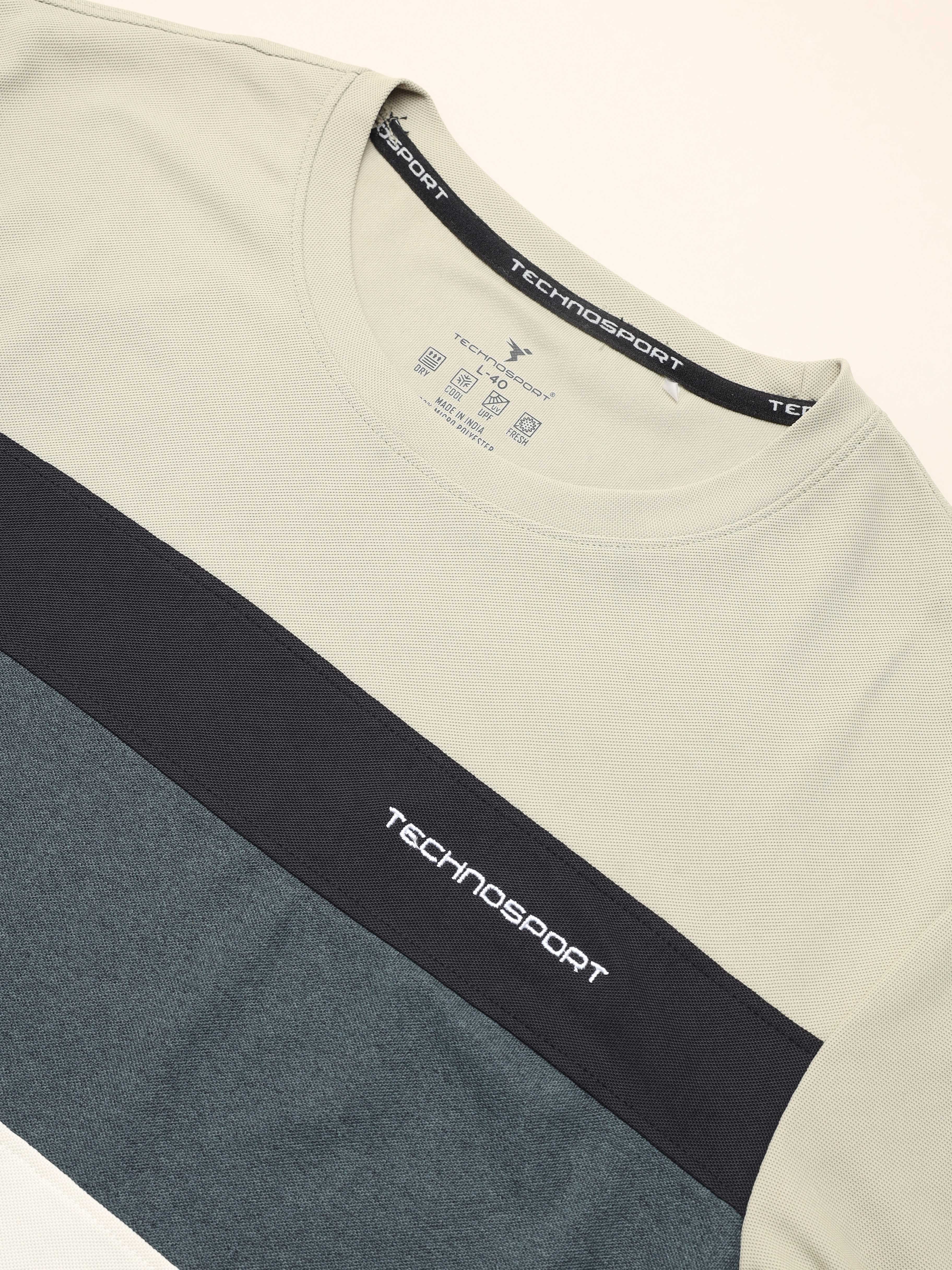 Men Colorblock Slim Fit T-shirt with MATPIQ - Image 8