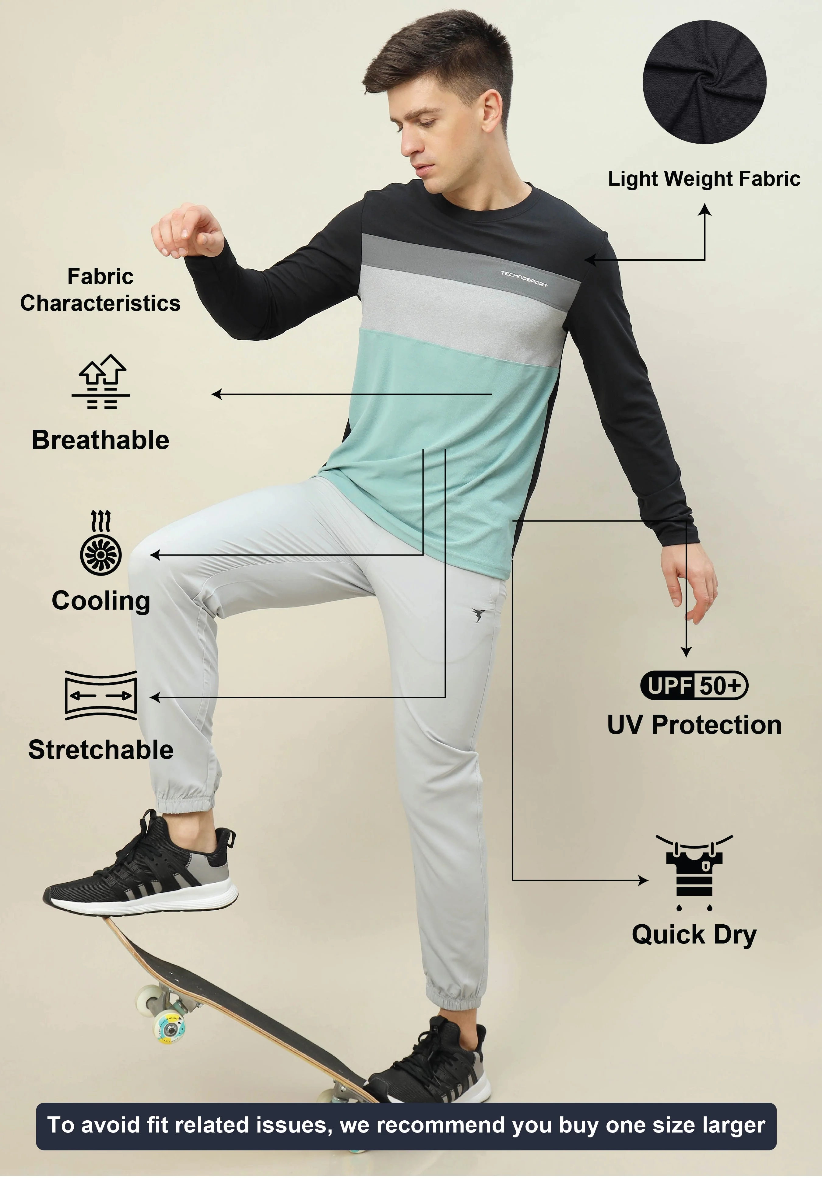 Men Colorblock Slim Fit T-shirt with MATPIQ - Image 4