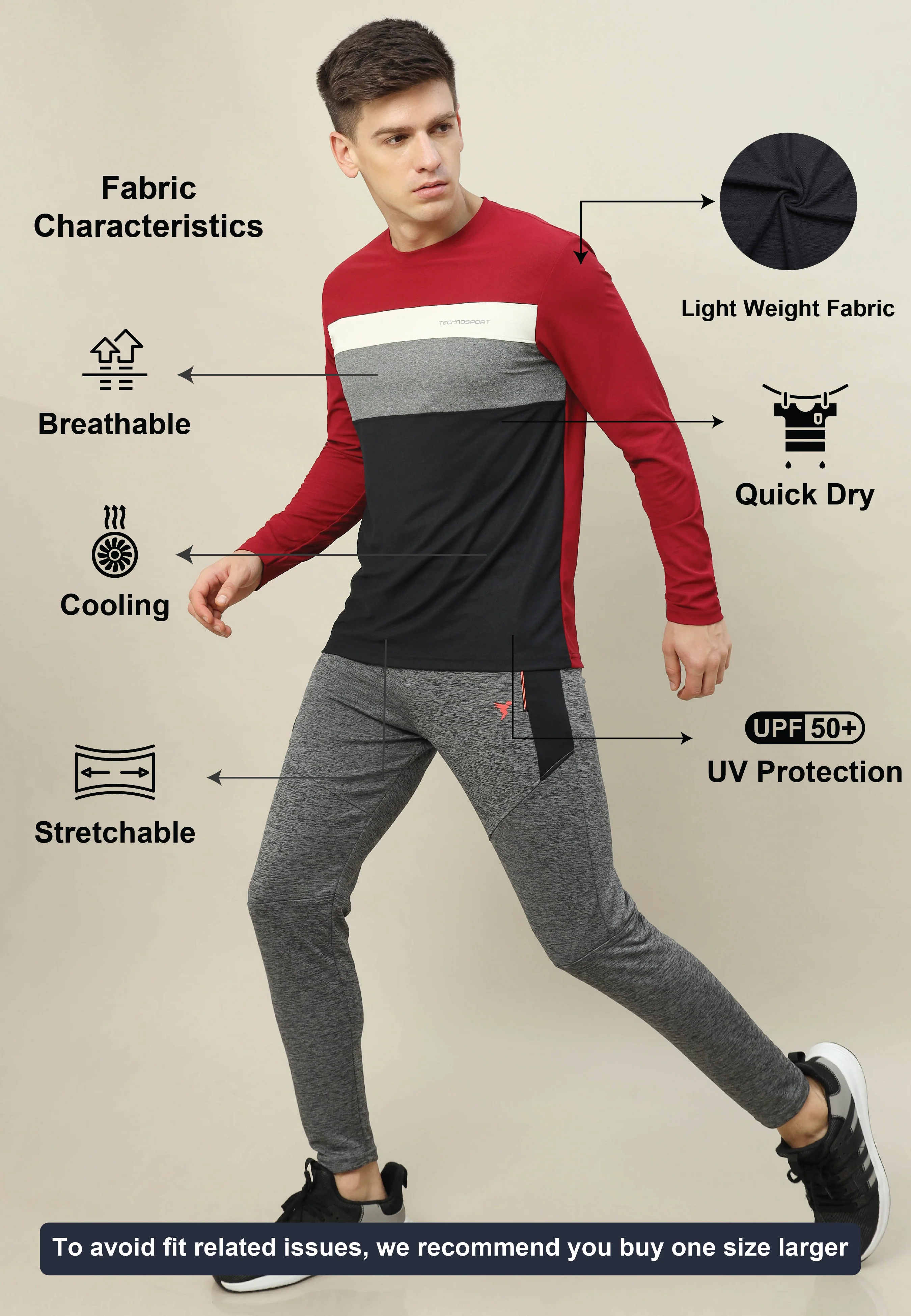 Men Colorblock Slim Fit T-shirt with MATPIQ - Image 4