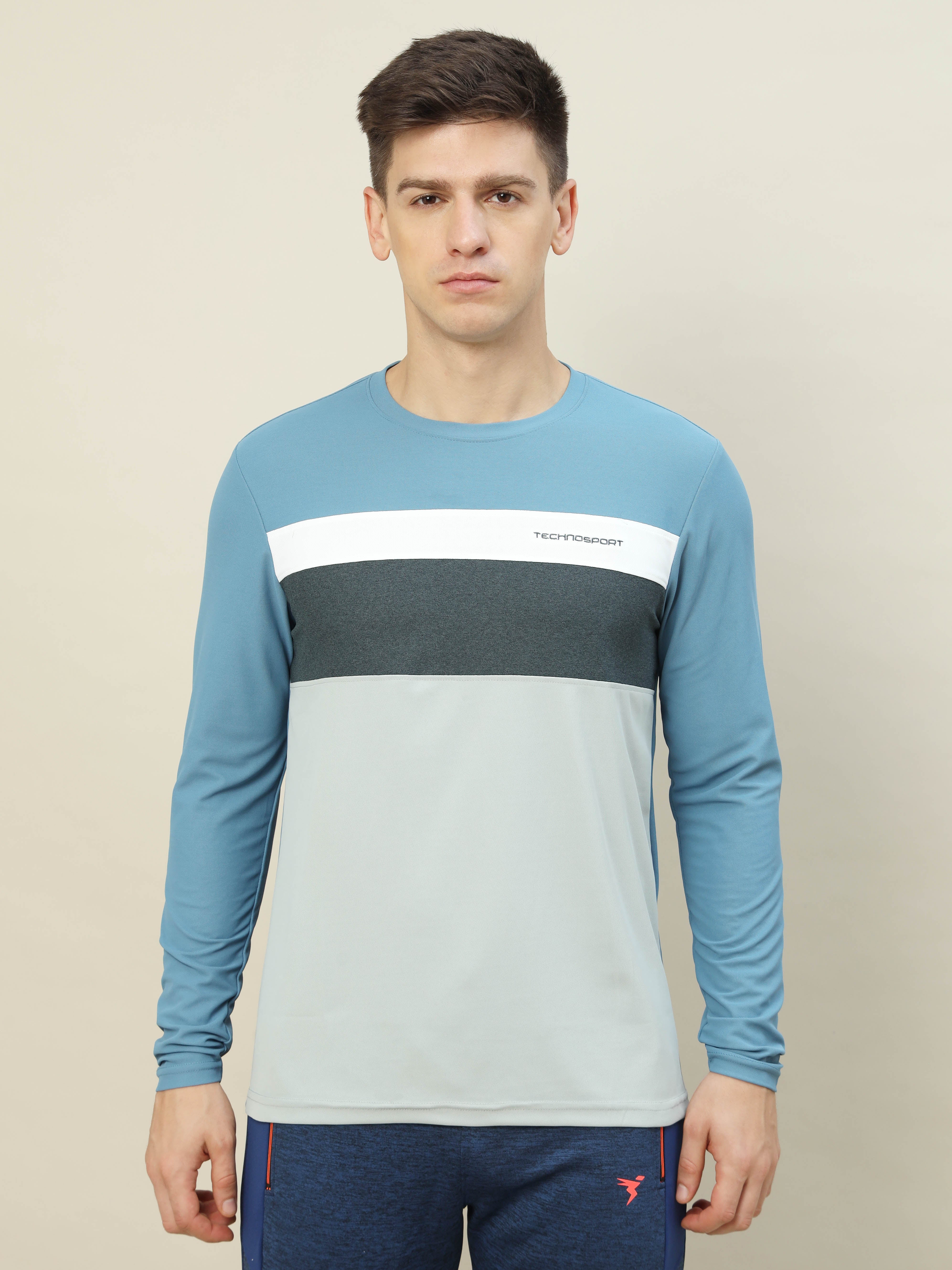 Men Colorblock Slim Fit T-shirt with MATPIQ - Image 3
